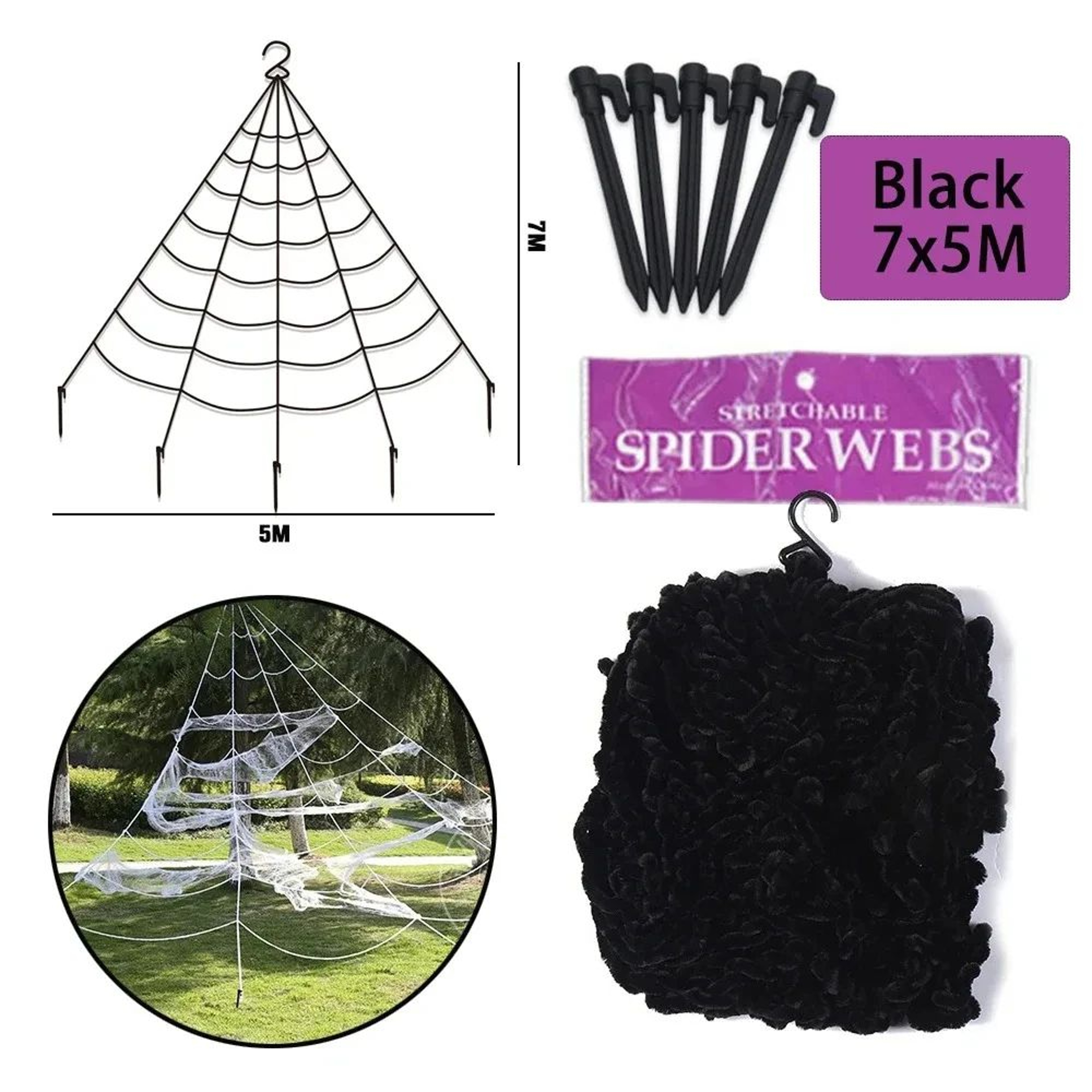 Giant Black Spider Halloween Decoration 23