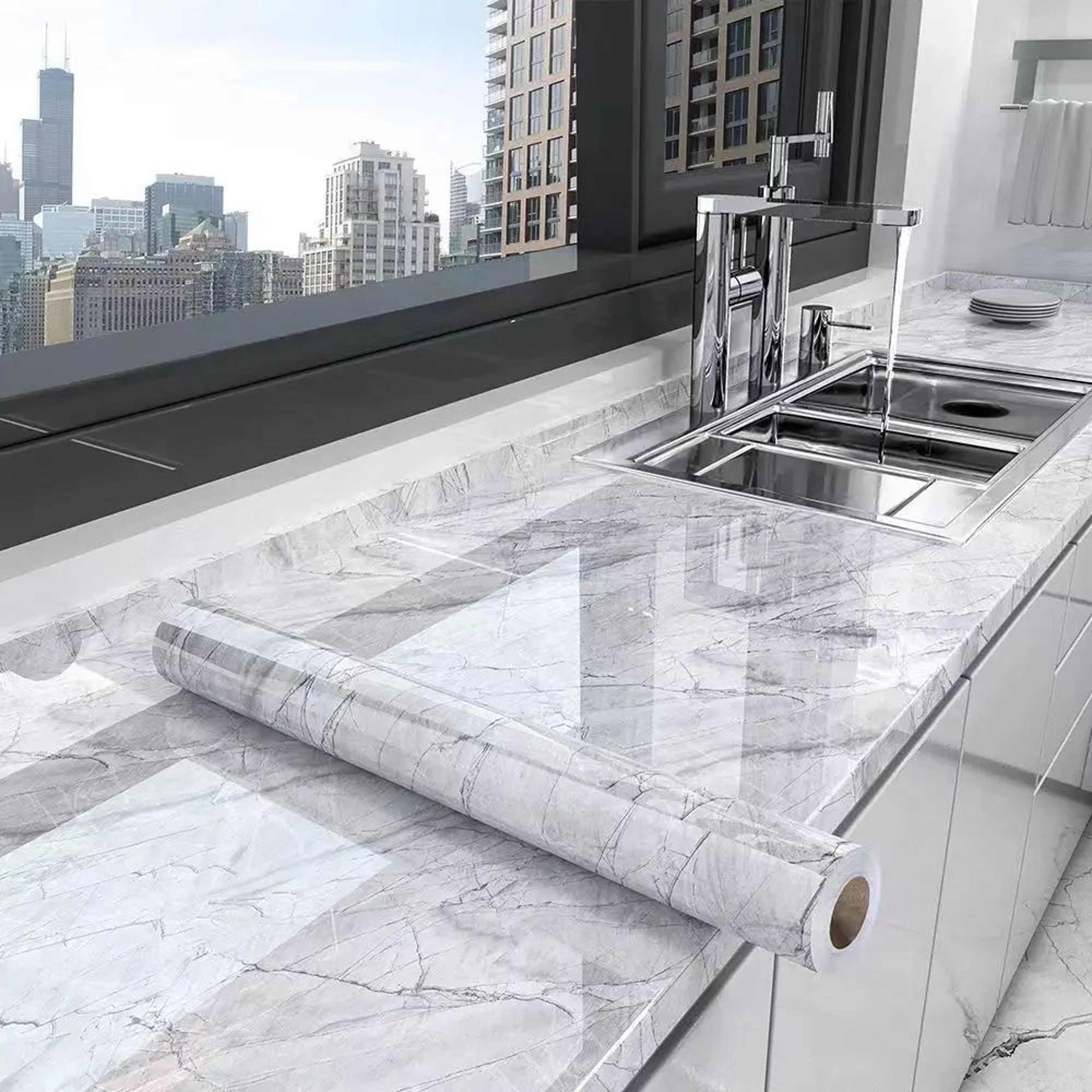 Marble Self Adhesive Kitchen Countertop Film 10