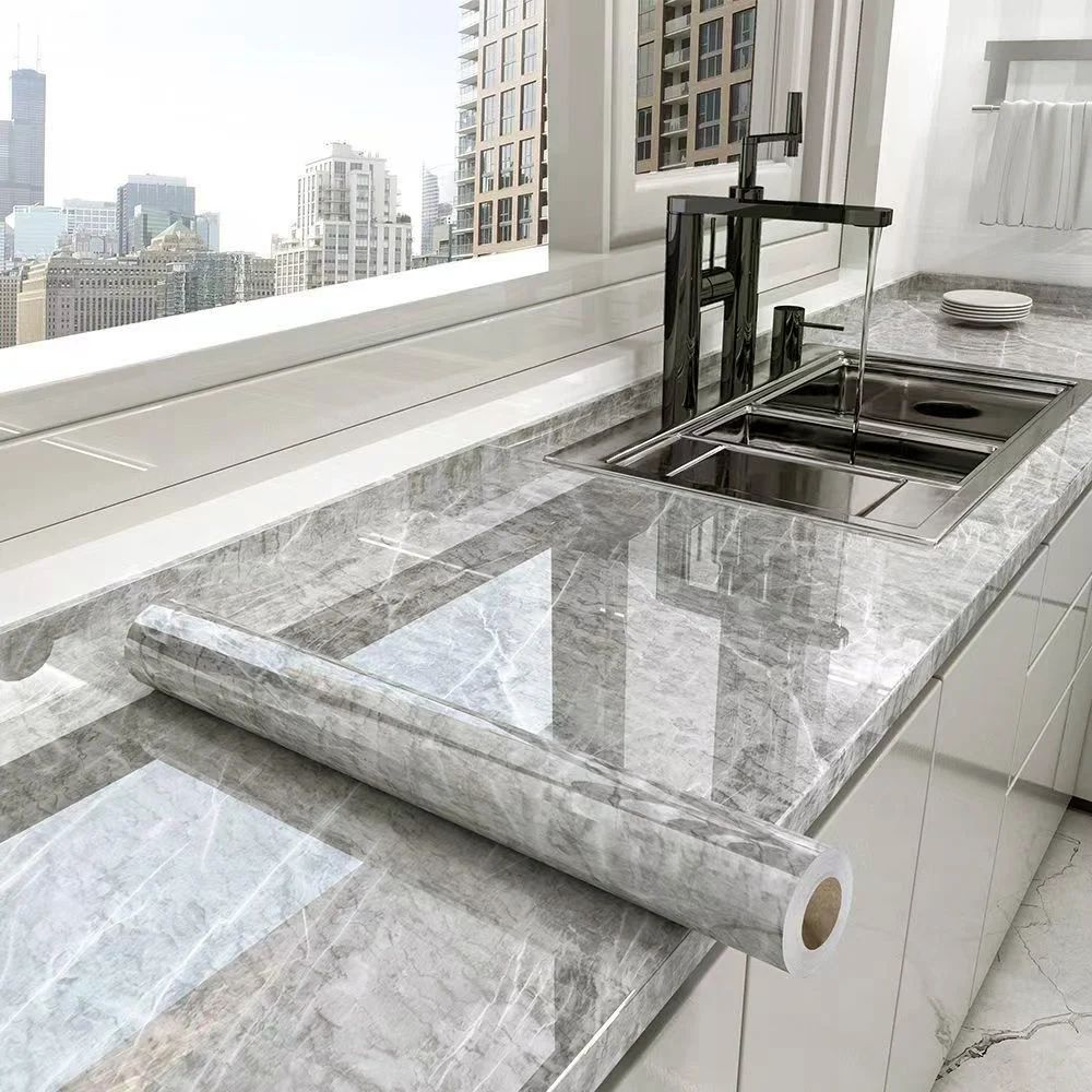 Marble Self Adhesive Kitchen Countertop Film 11