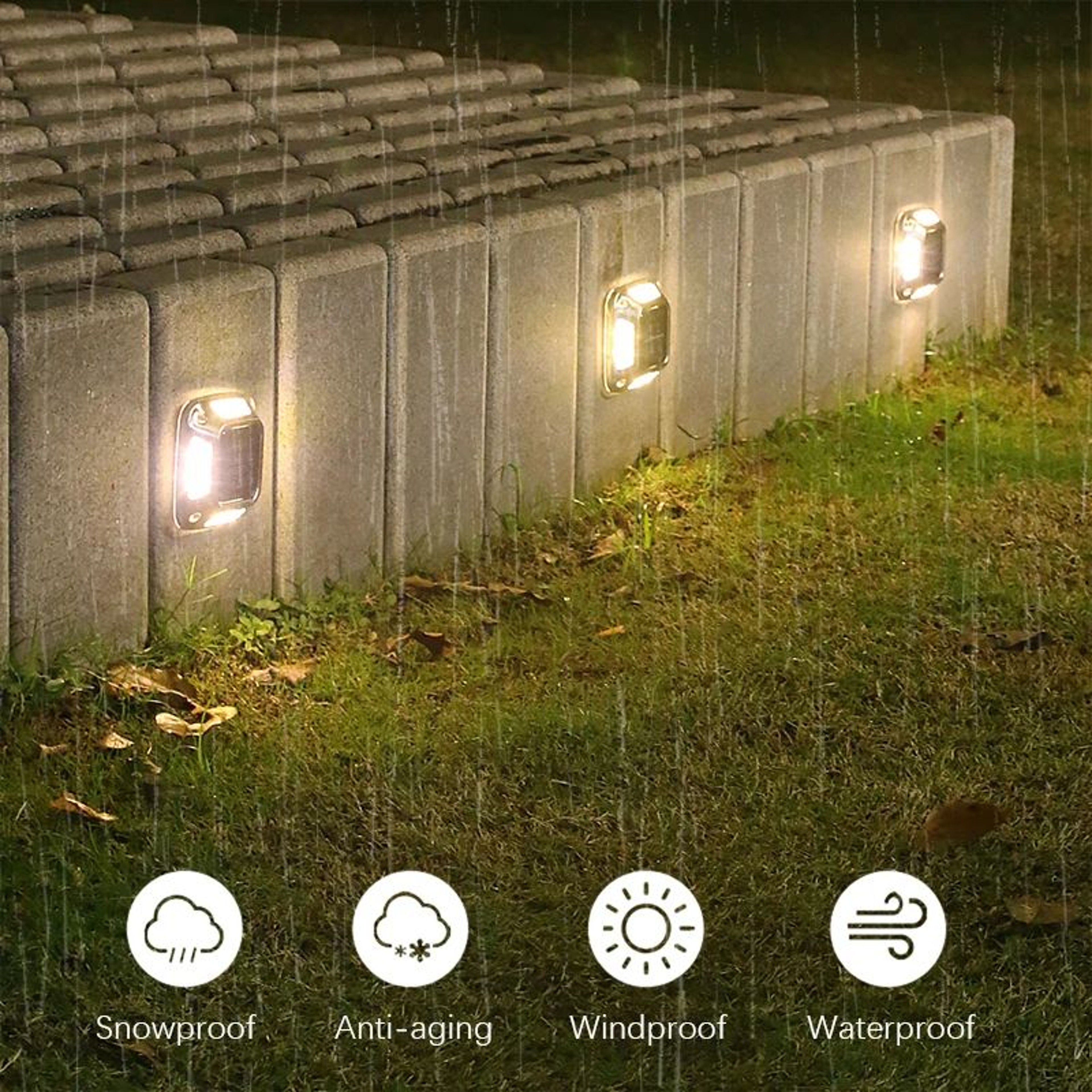 Solar 8 LED Waterproof Dock Lights 2