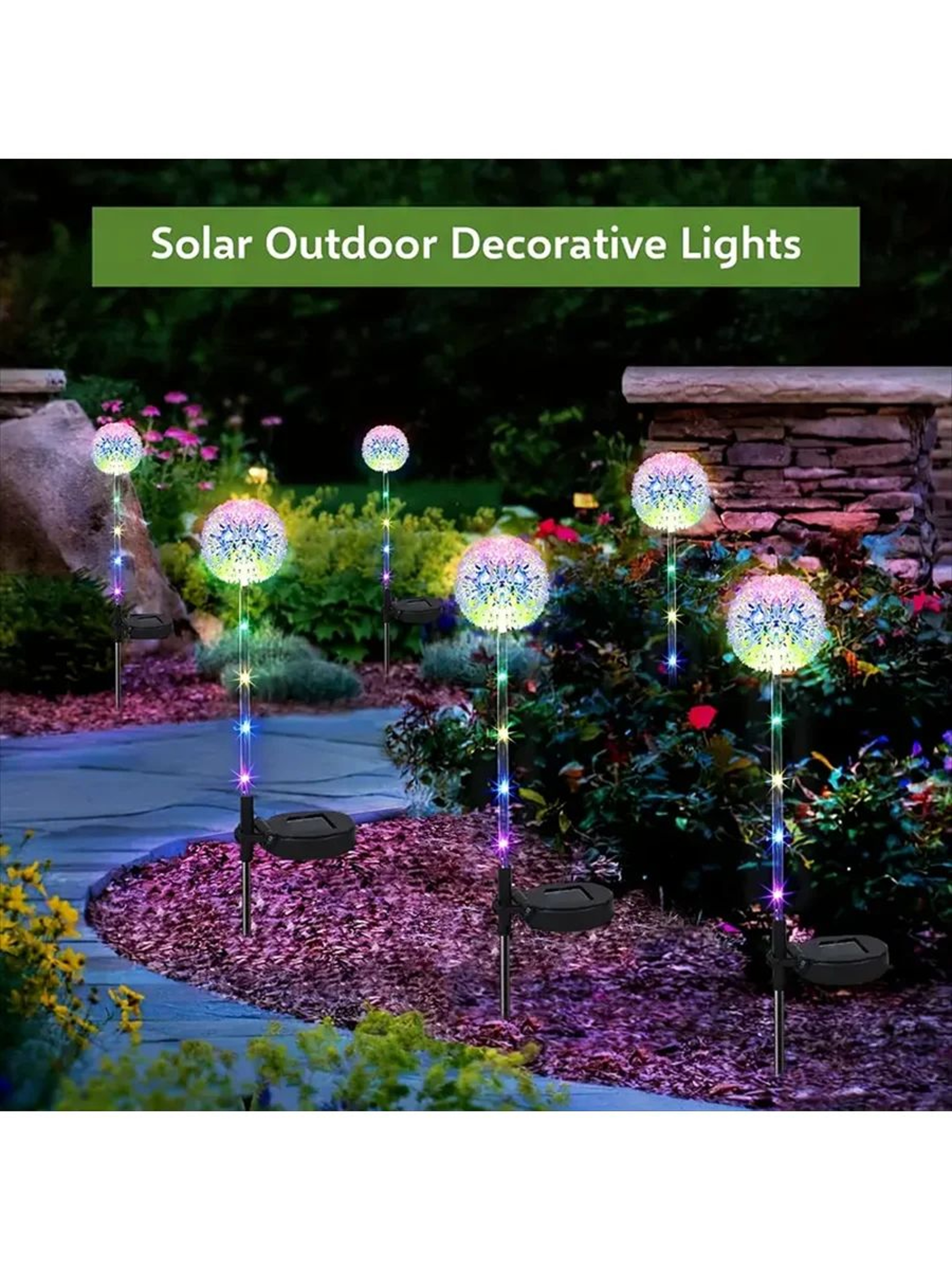 Solar LED Dandelion Garden Stake Light 5