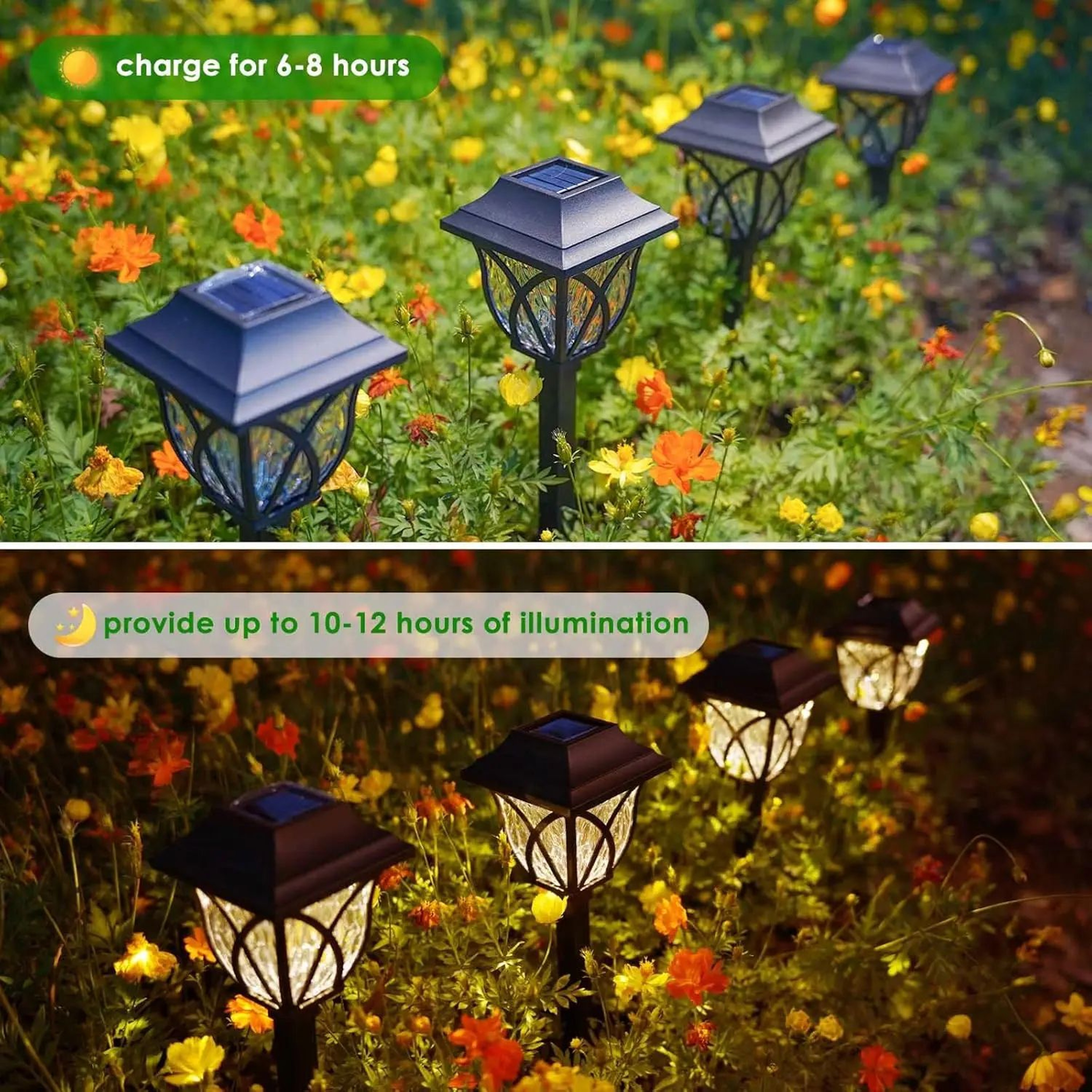 Bright Waterproof Solar Pathway Yard Lights 4