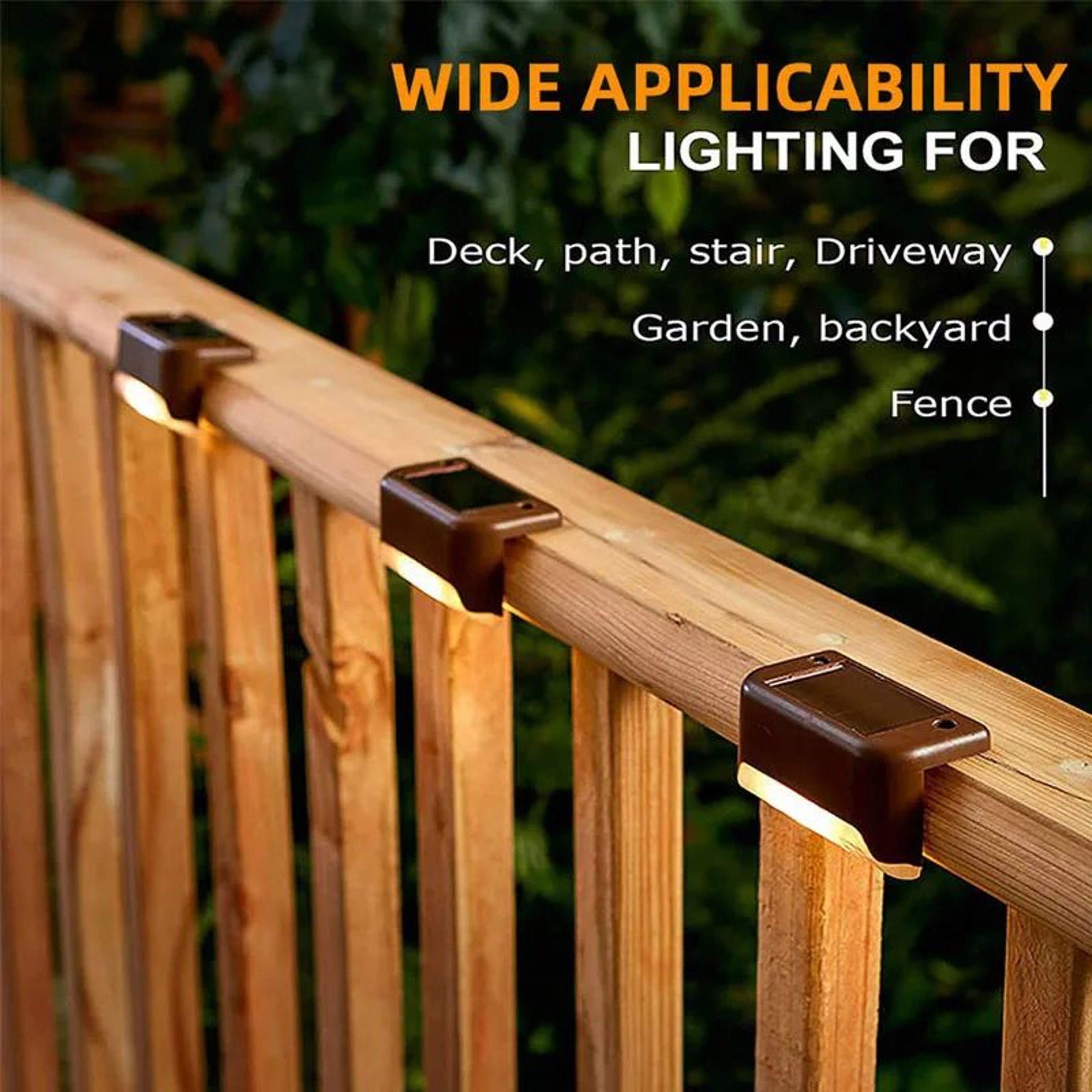 SolarGlow Outdoor LED Deck Step Lights 1