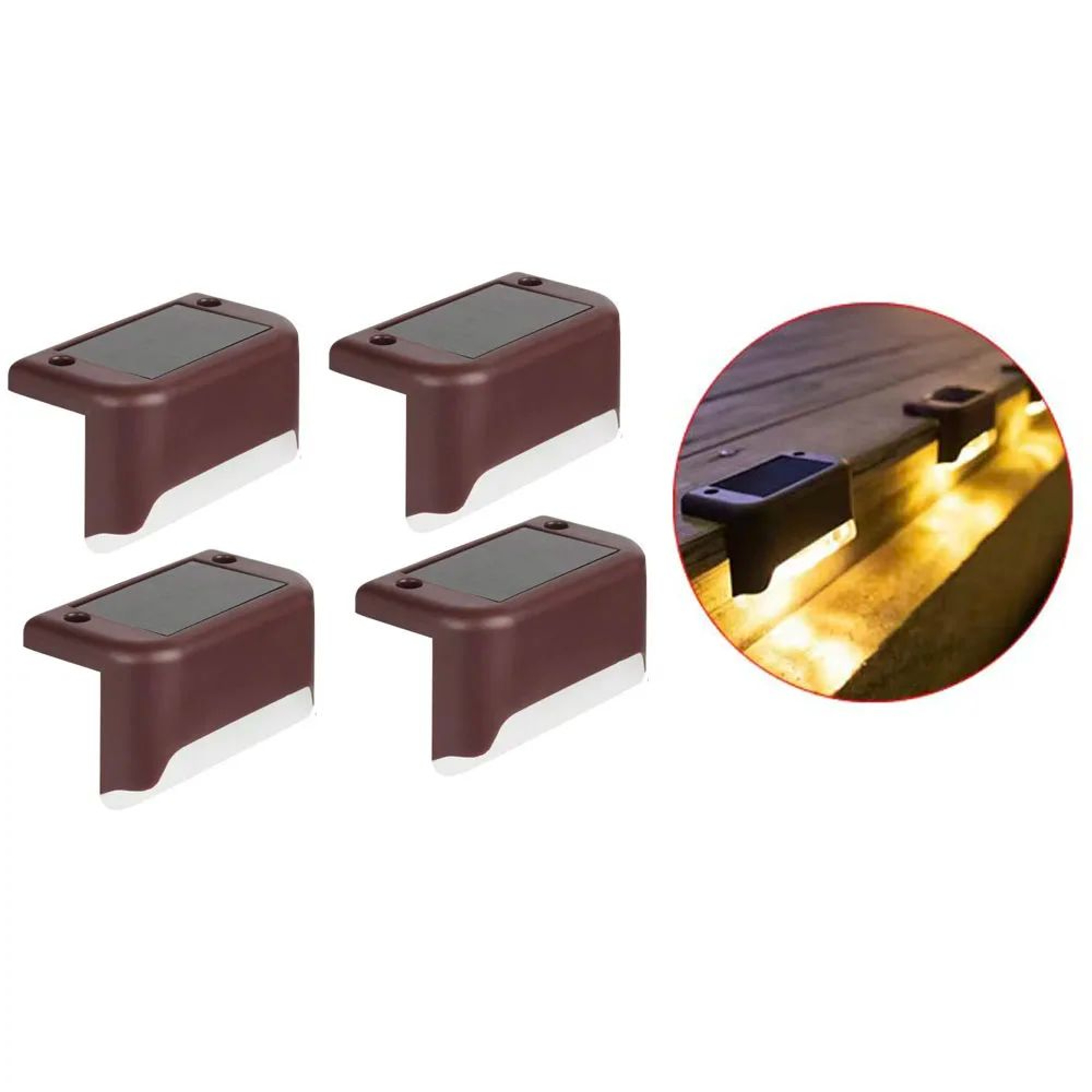 SolarGlow Outdoor LED Deck Step Lights 9