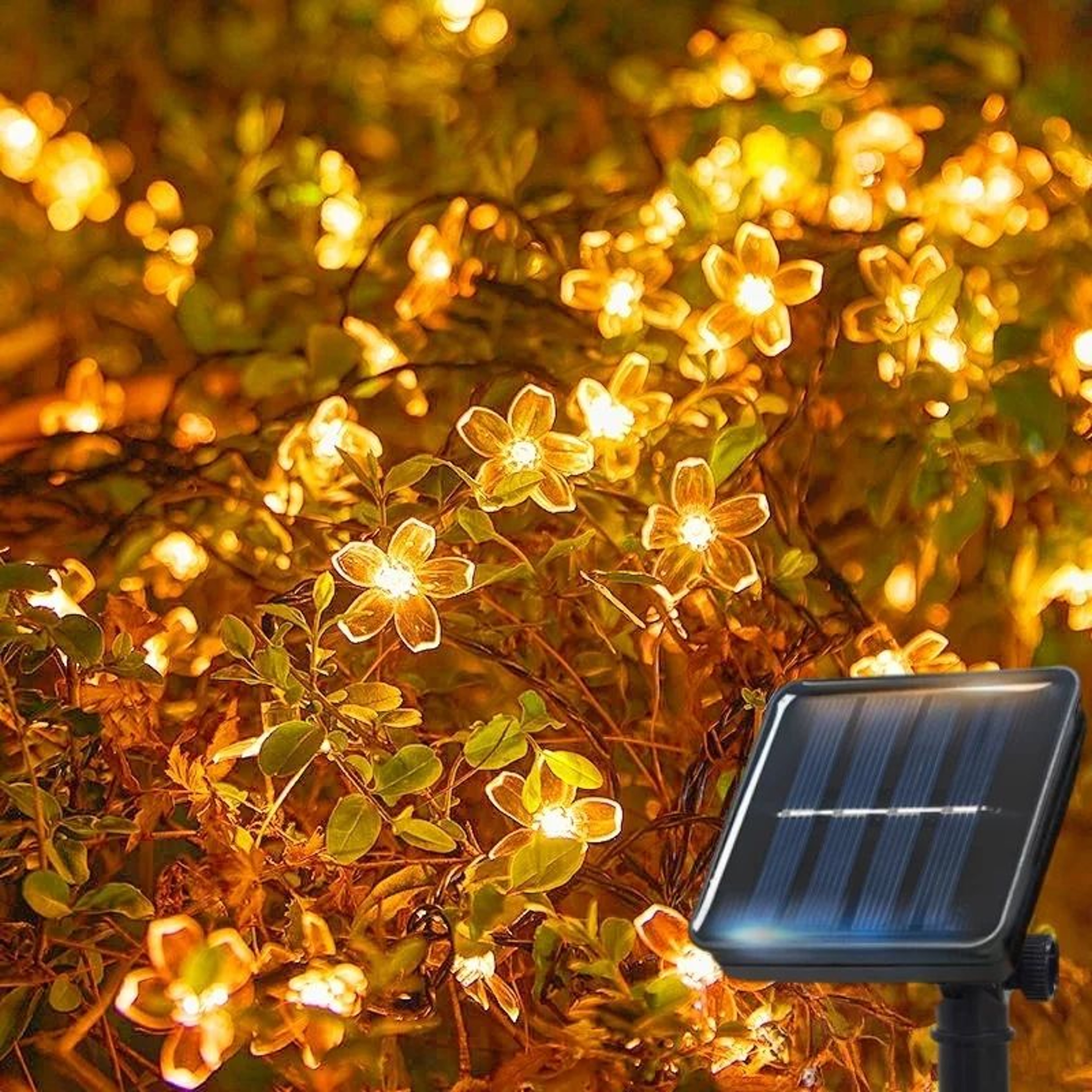 Solar Cherry Blossom Garden String Lights 1