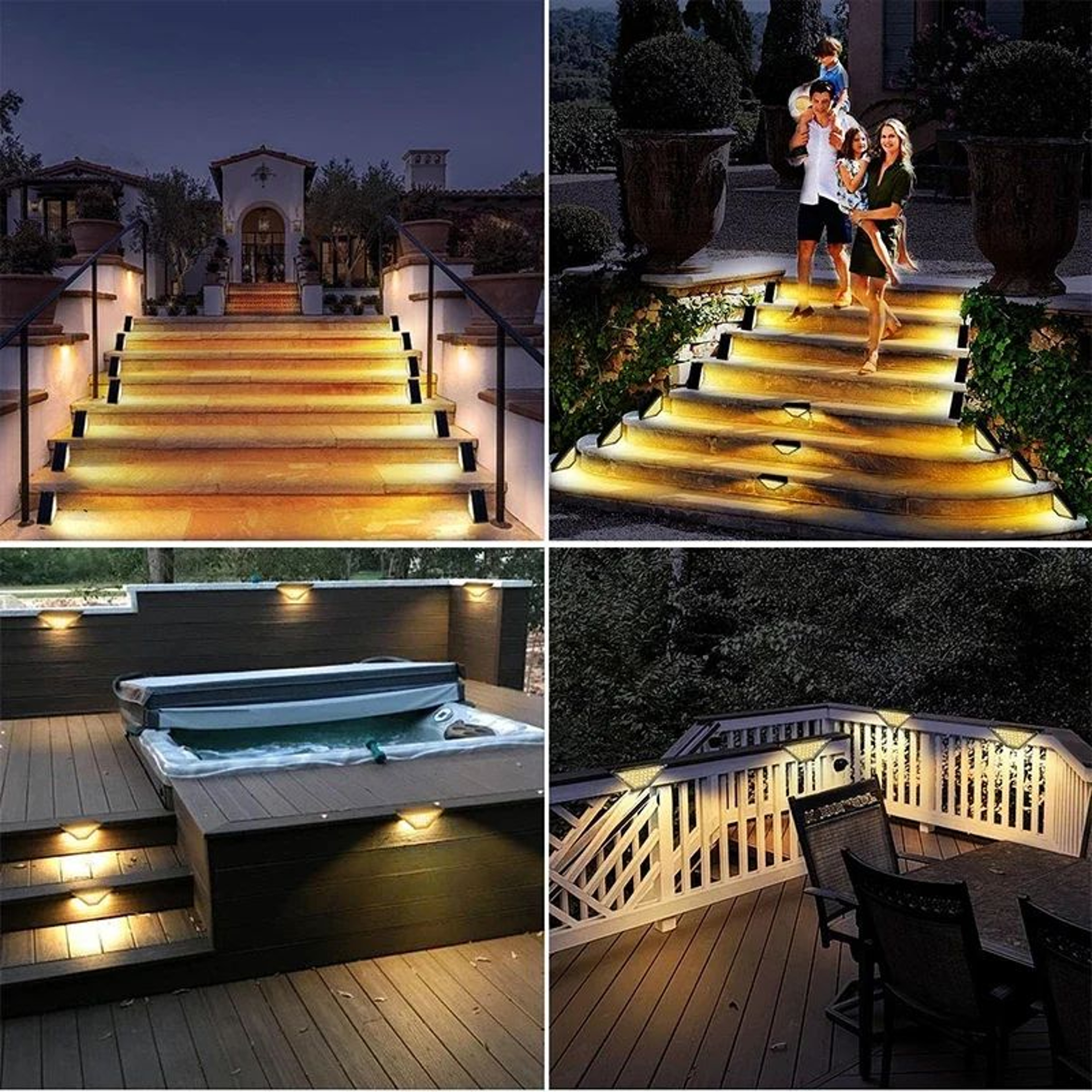 SolarGlow Waterproof Deck Step Lights 6