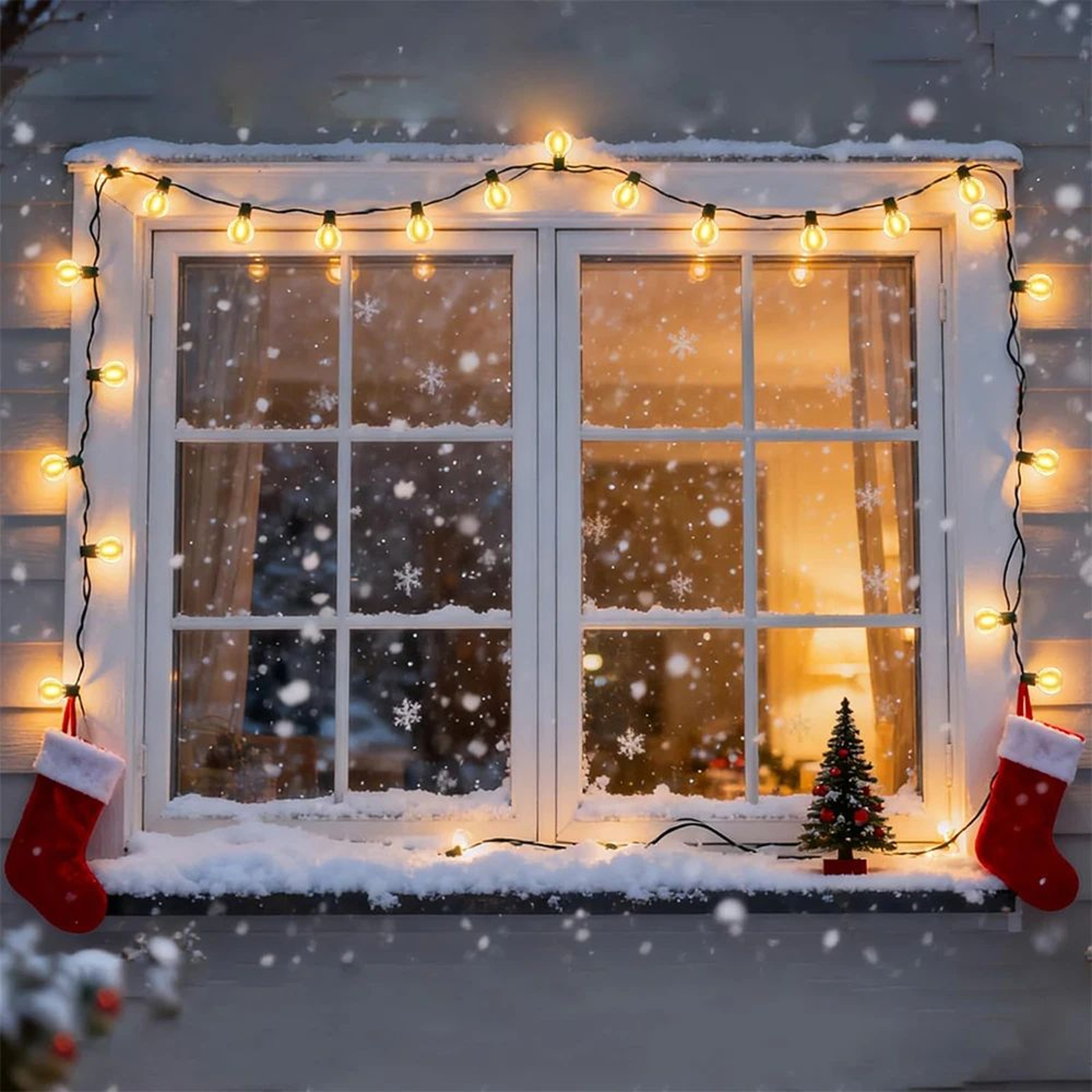Outdoor Solar G40 LED String Lights 2