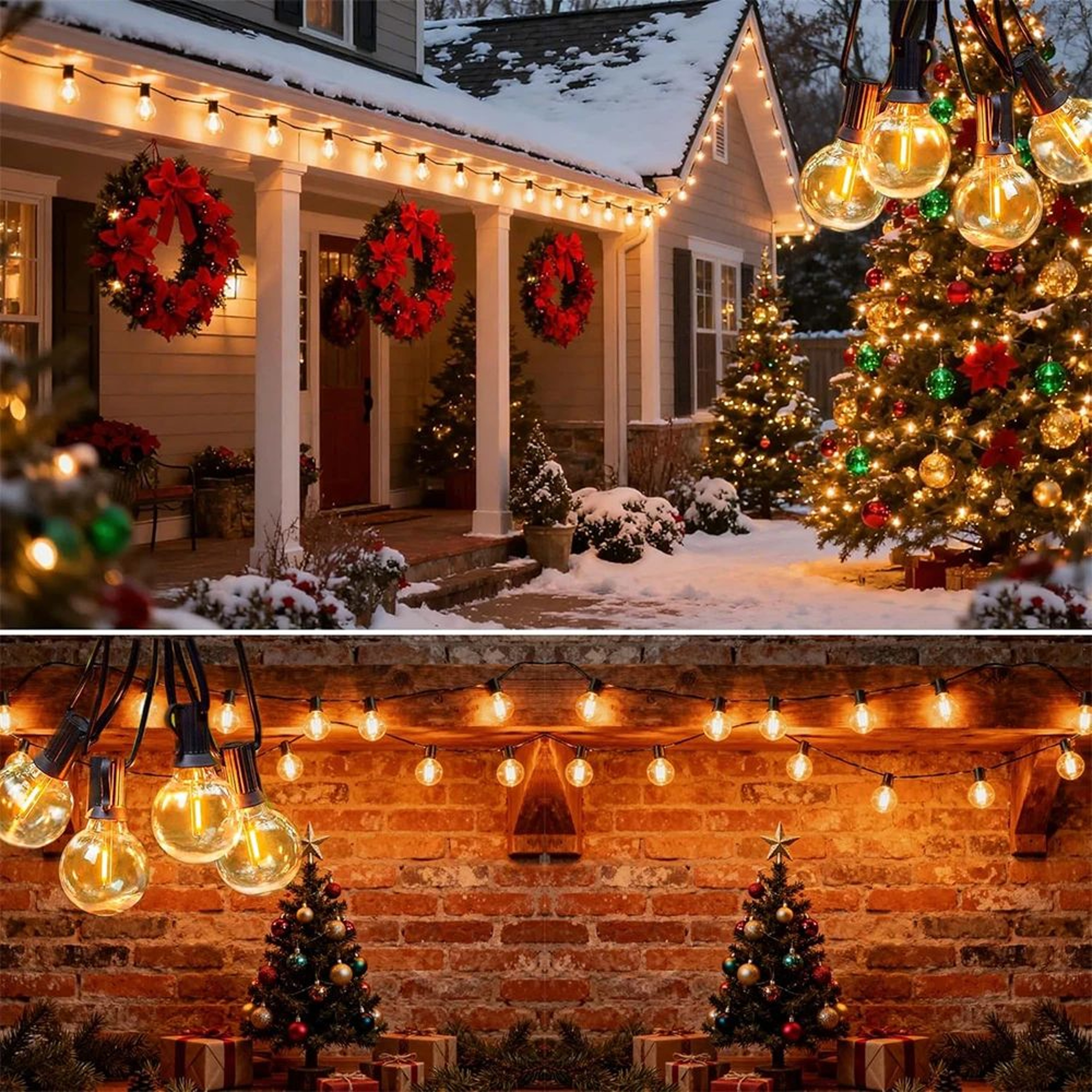Outdoor Solar G40 LED String Lights 4