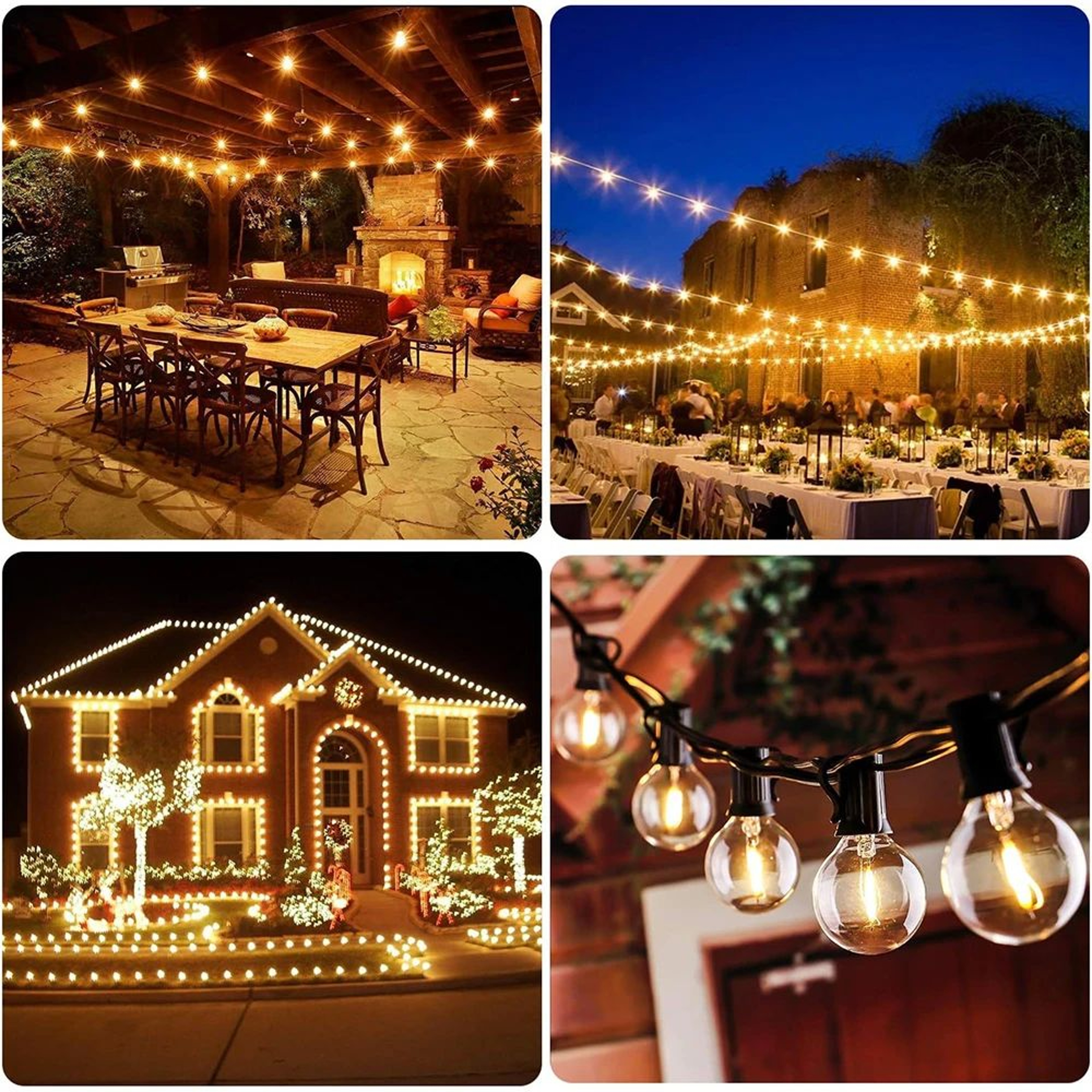 Outdoor Solar G40 LED String Lights 5