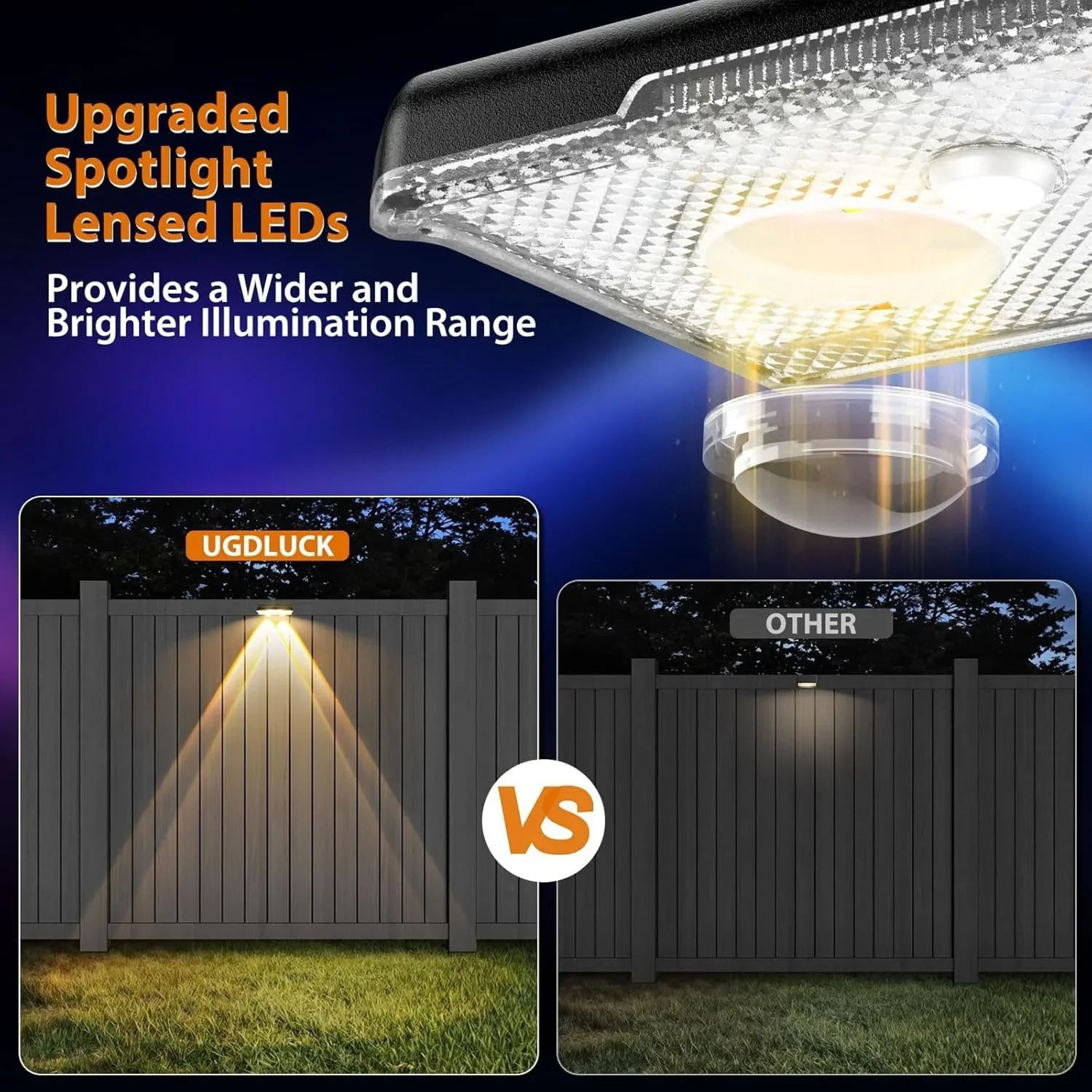 Color Changing Solar LED Fence Lights 2