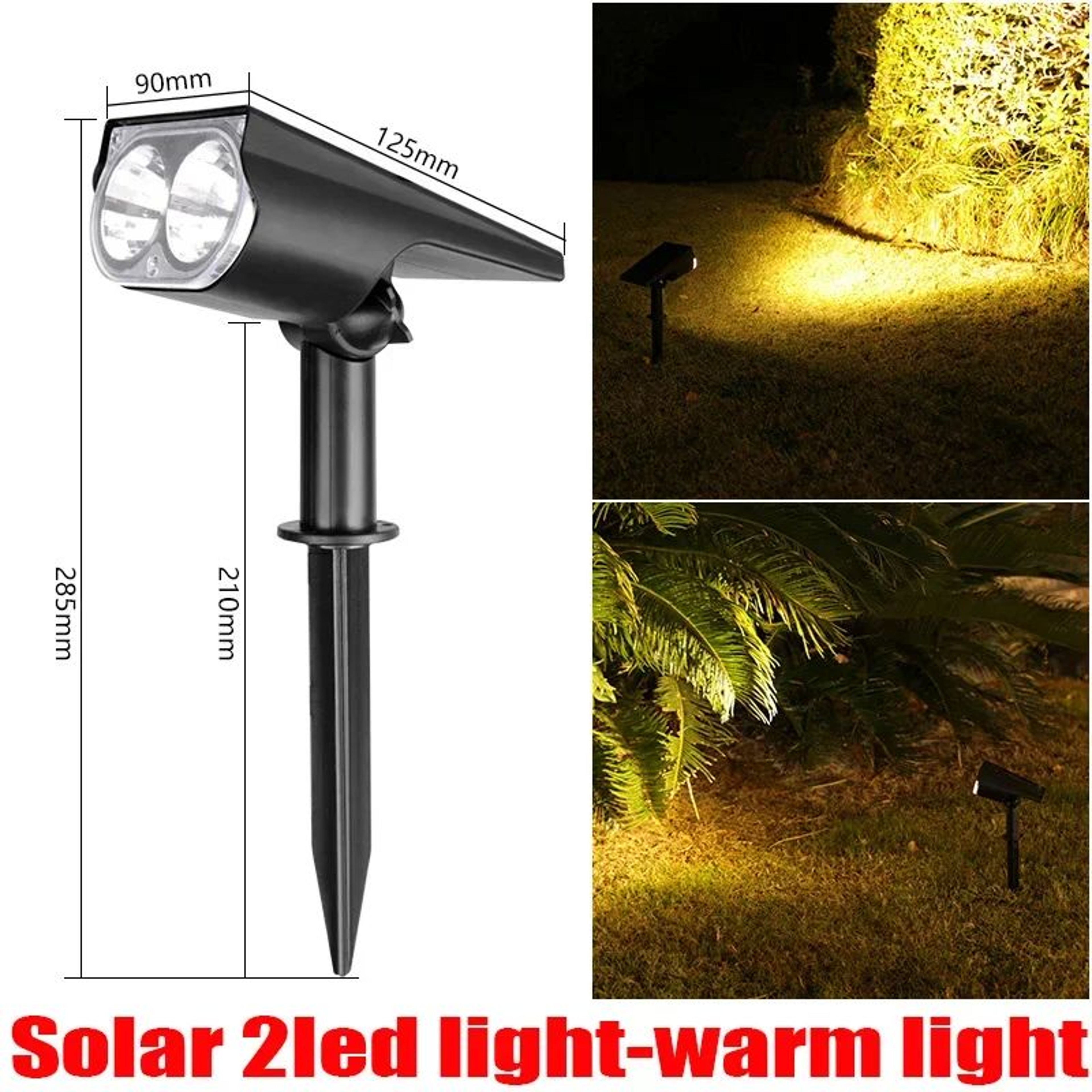 Adjustable 9 LED Solar Garden Spotlight 10