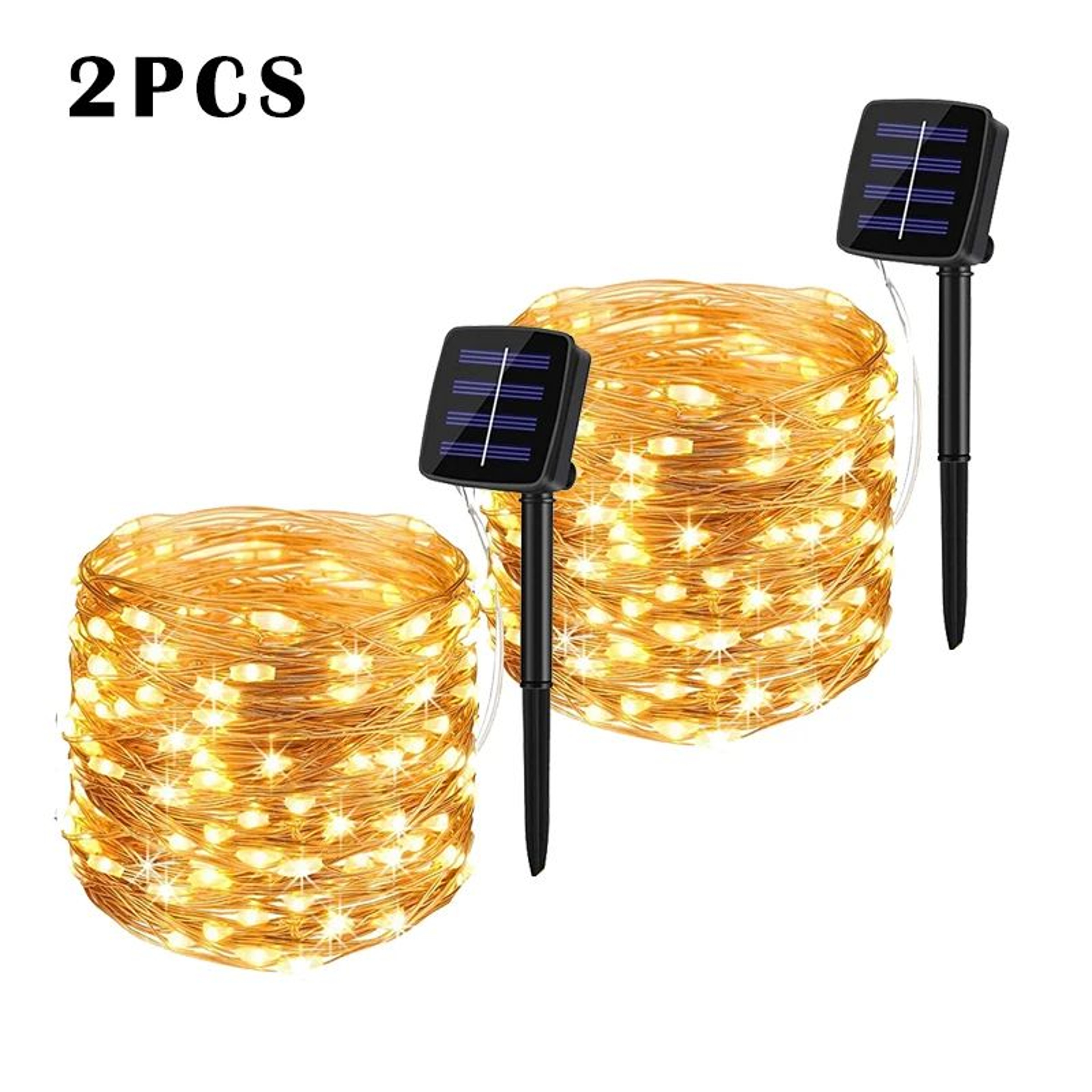 Solar Powered Waterproof Fairy String Lights 6