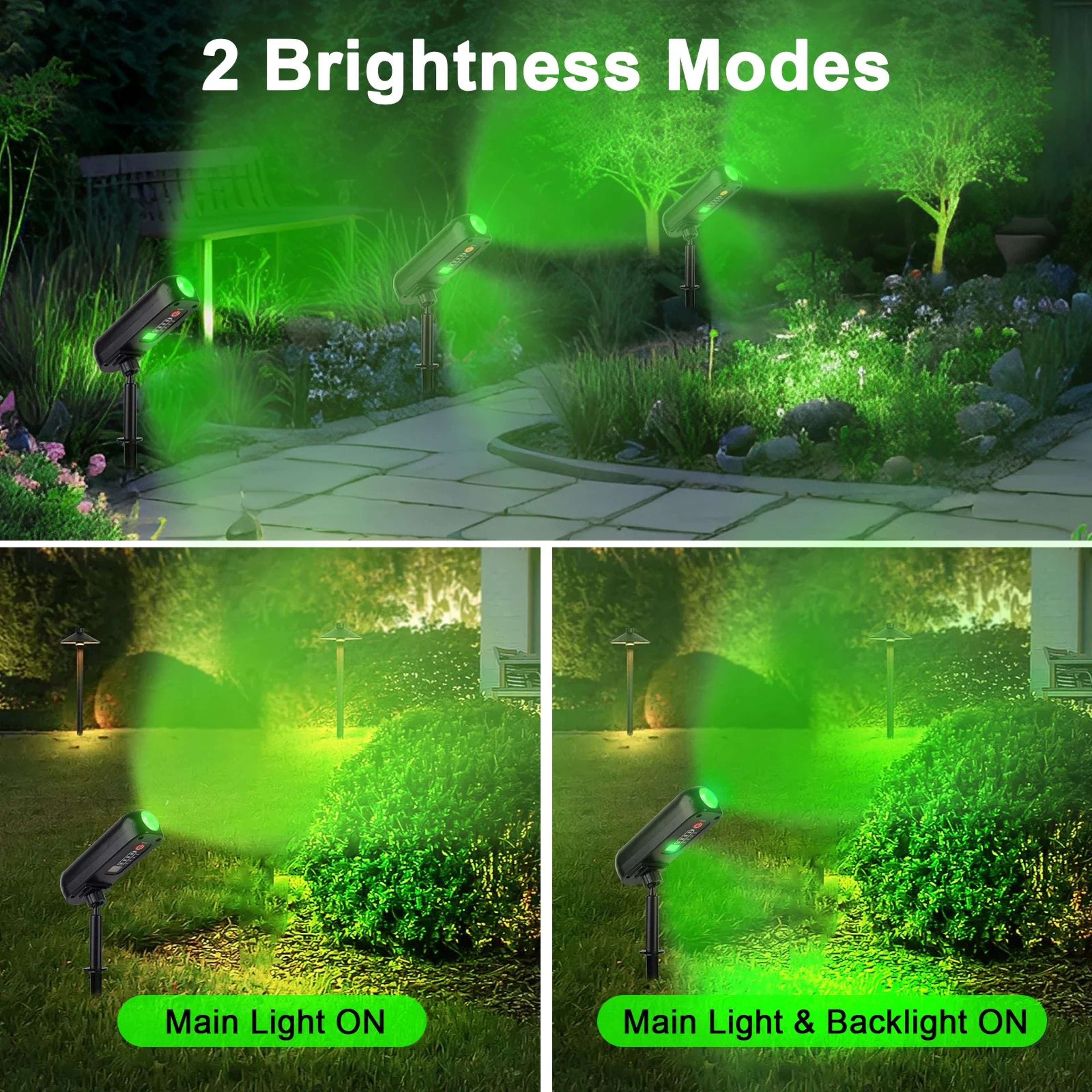 Solar Green Landscape Uplights 5