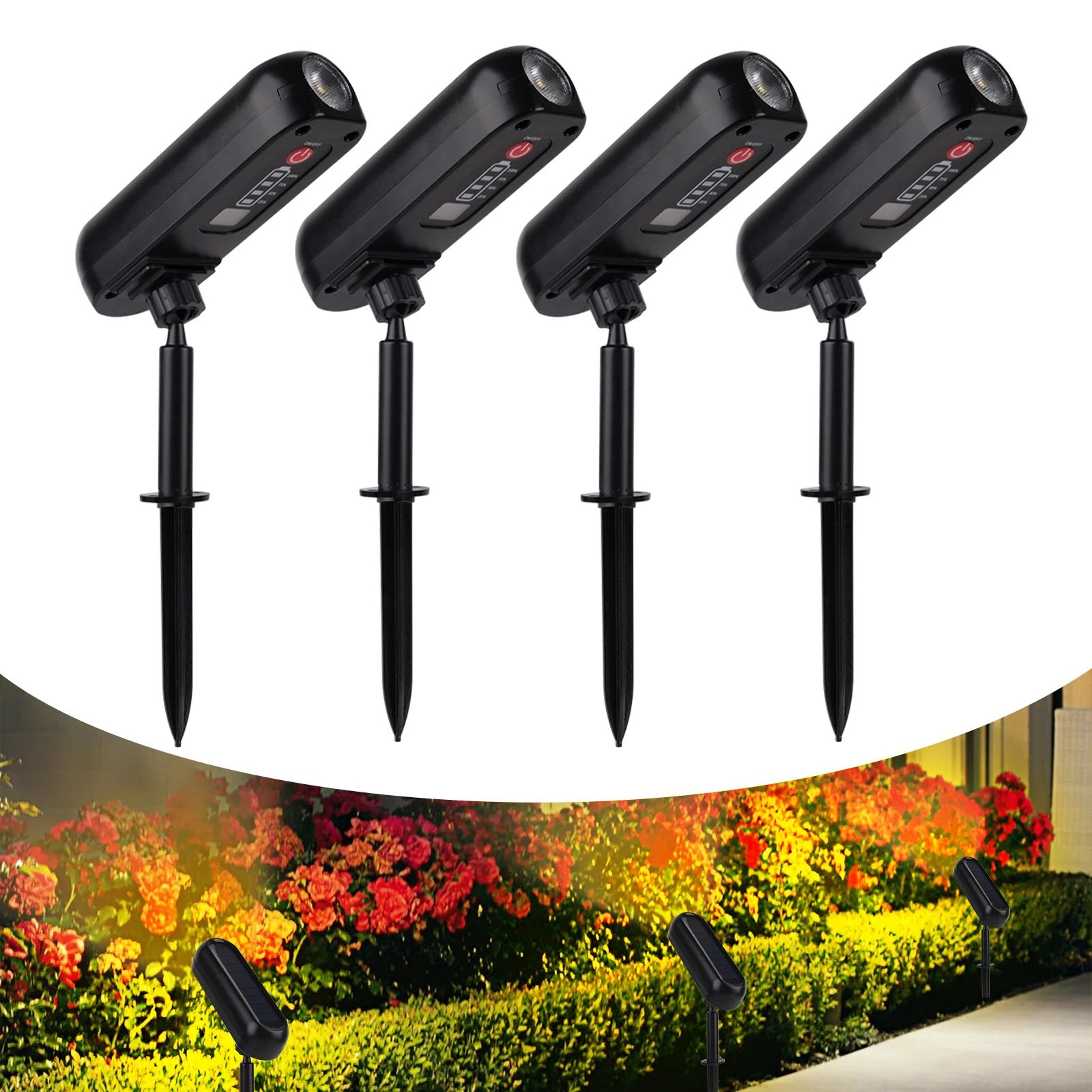Solar Green Landscape Uplights 10