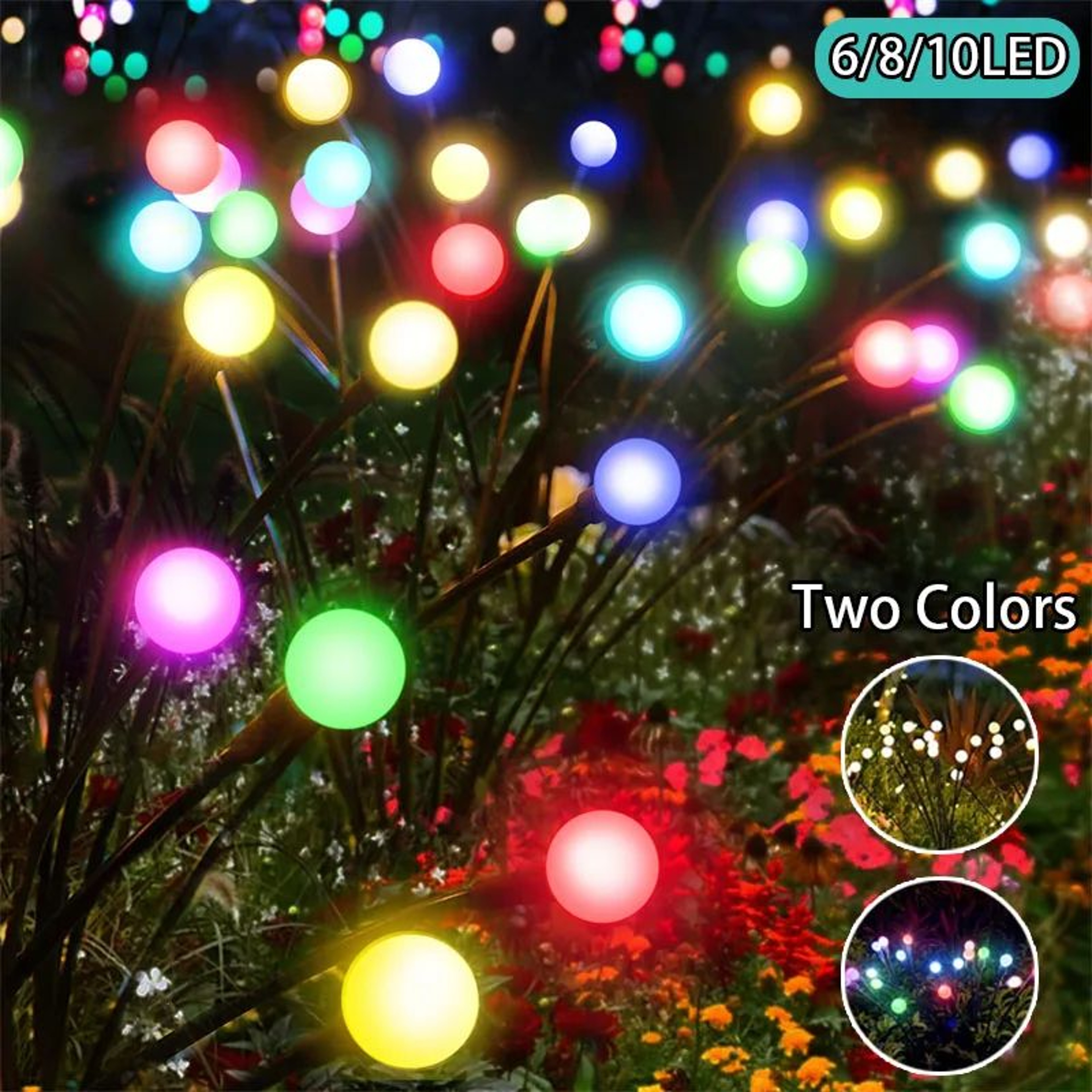 Solar Swaying Firefly Garden Lights 0