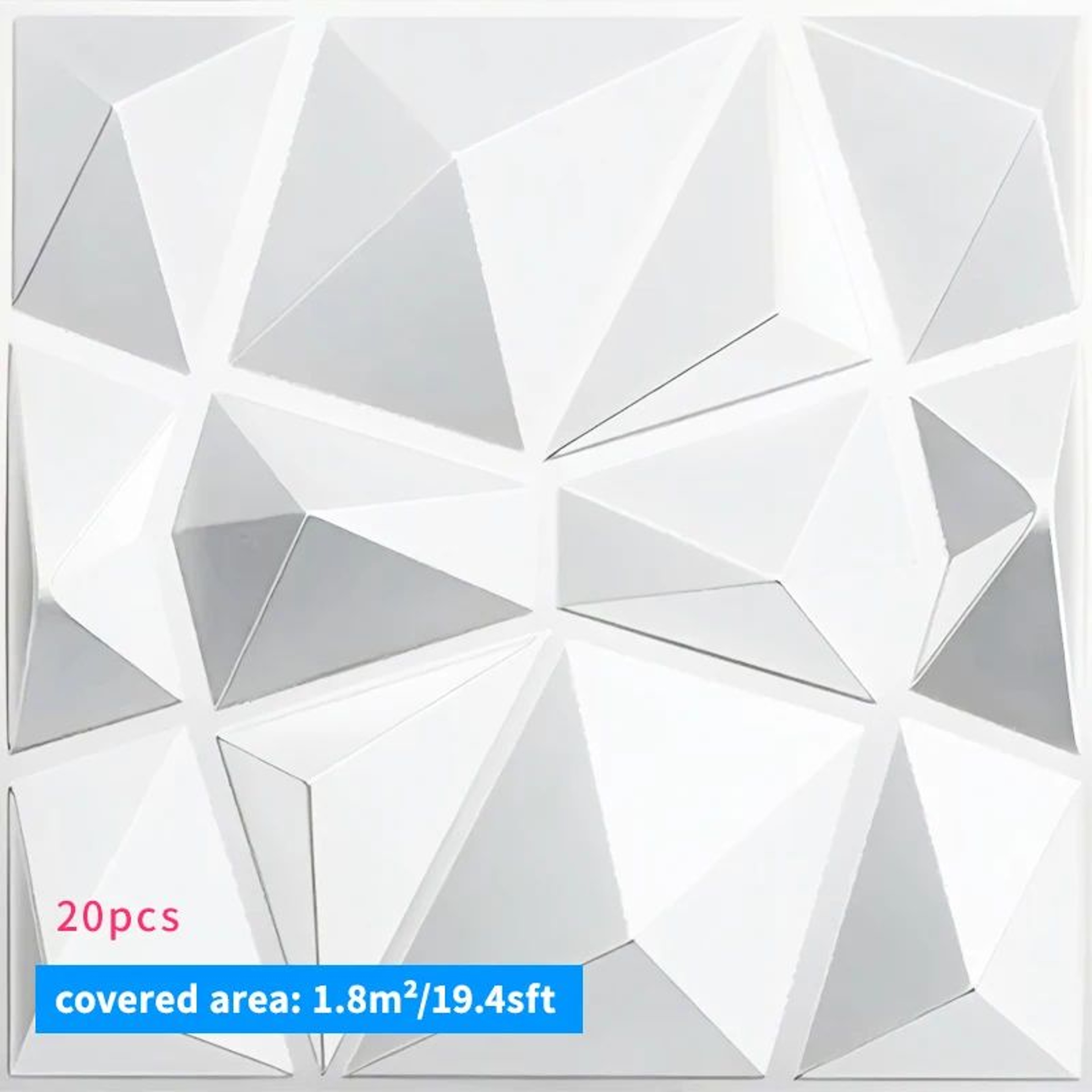 3D Decorative Wall Panel Tiles 20 Piece Set 8