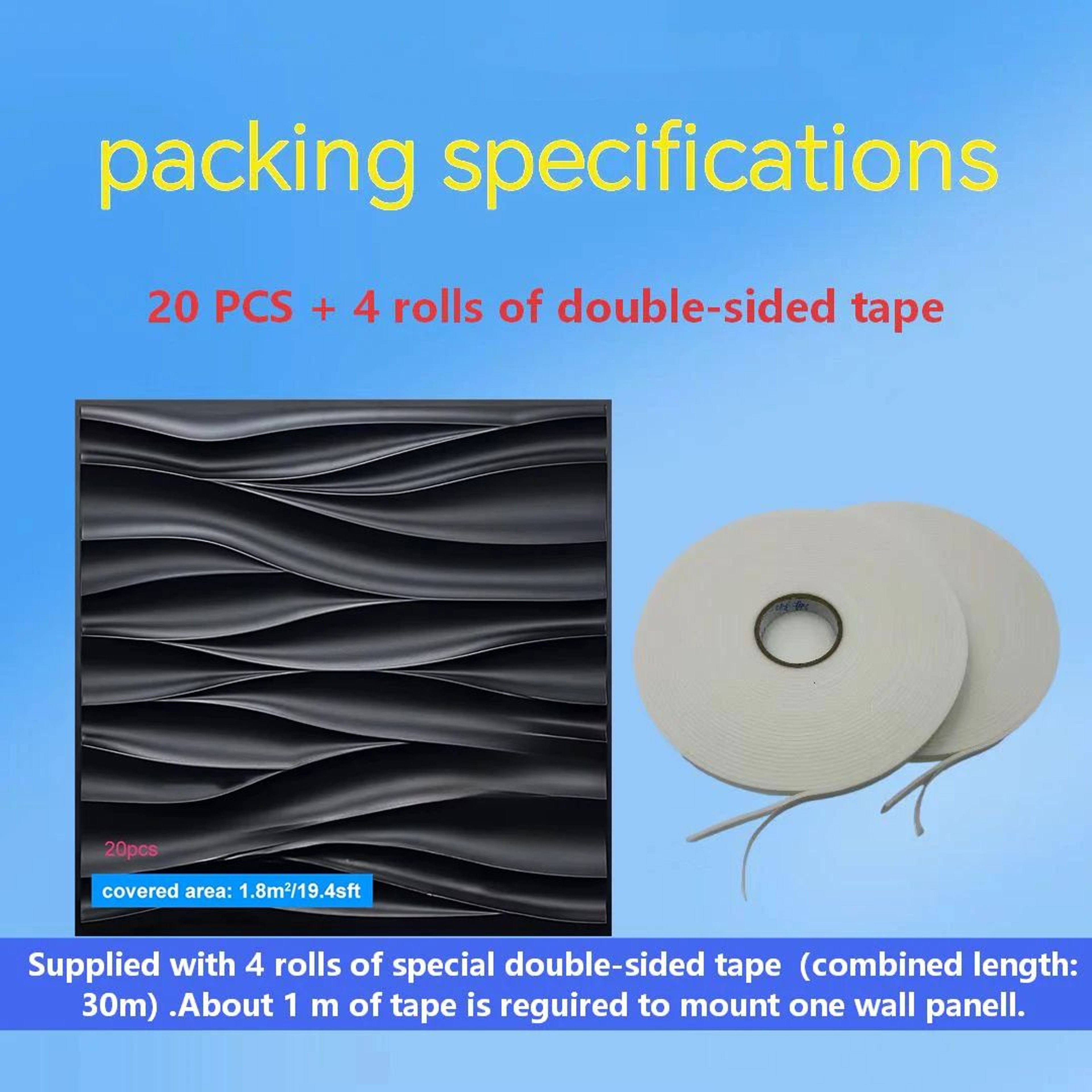 3D Decorative Wall Panel Tiles 20 Piece Set 14