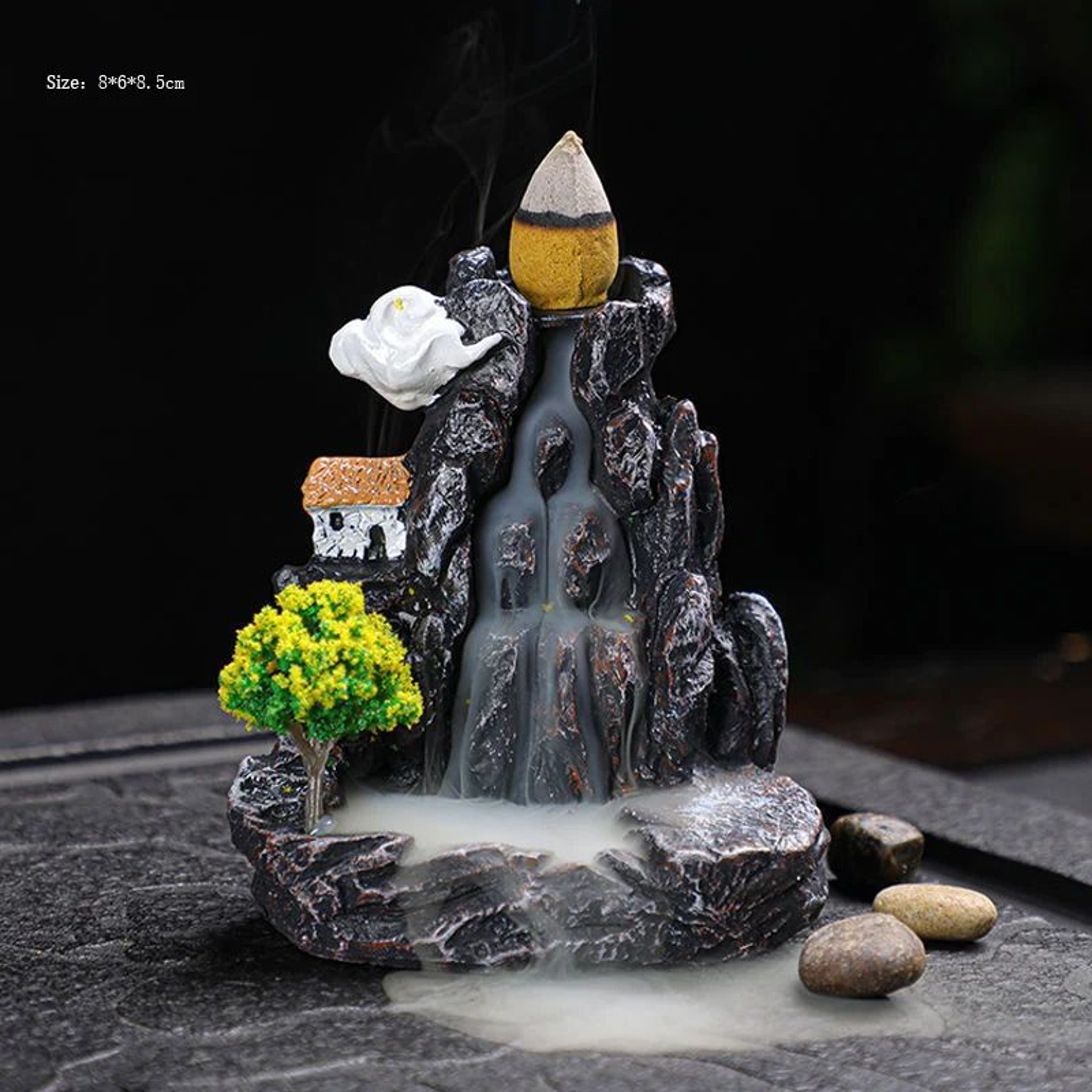 Waterfall Backflow Incense Burner Holder 3