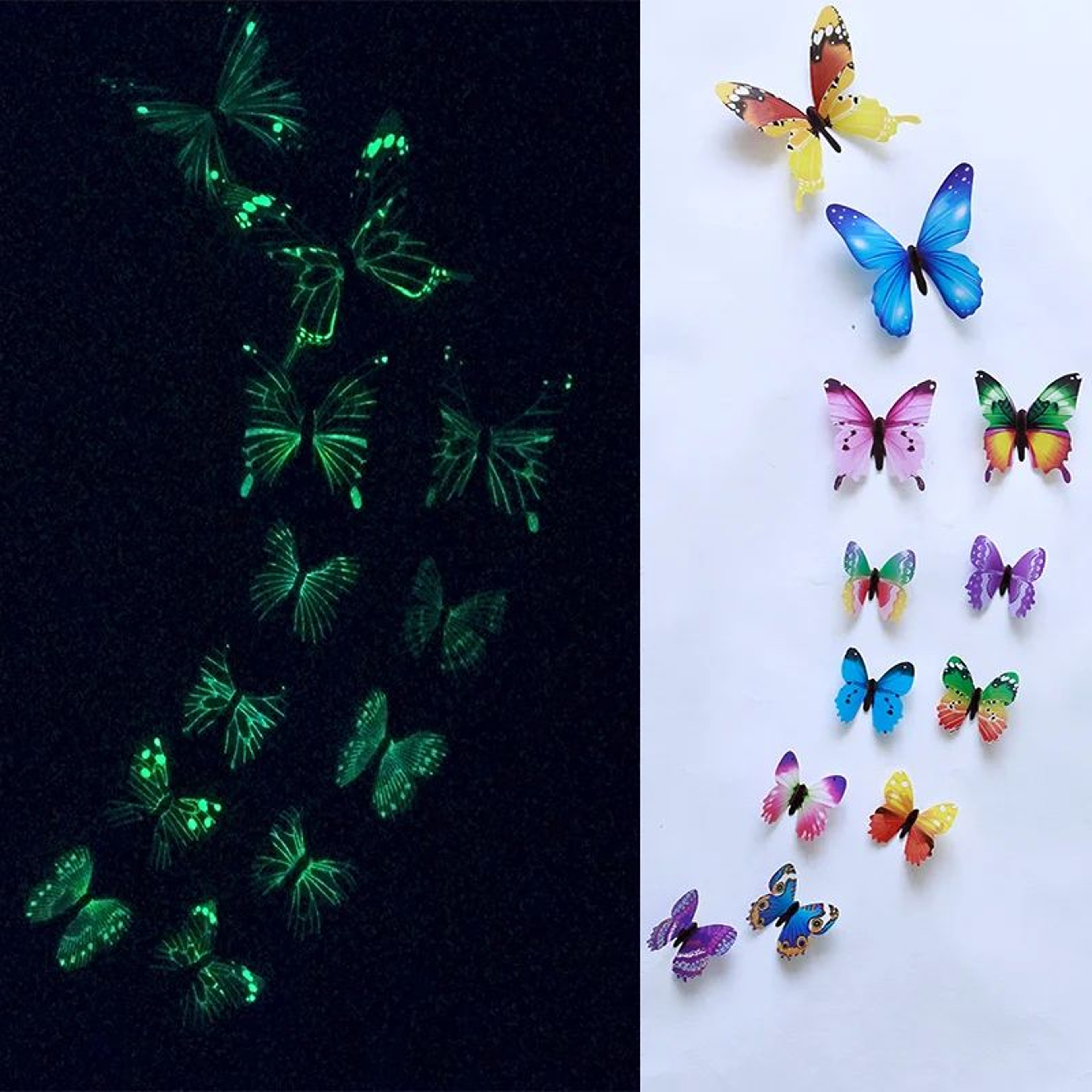 Luminous 3D Butterfly Wall Stickers Set 0