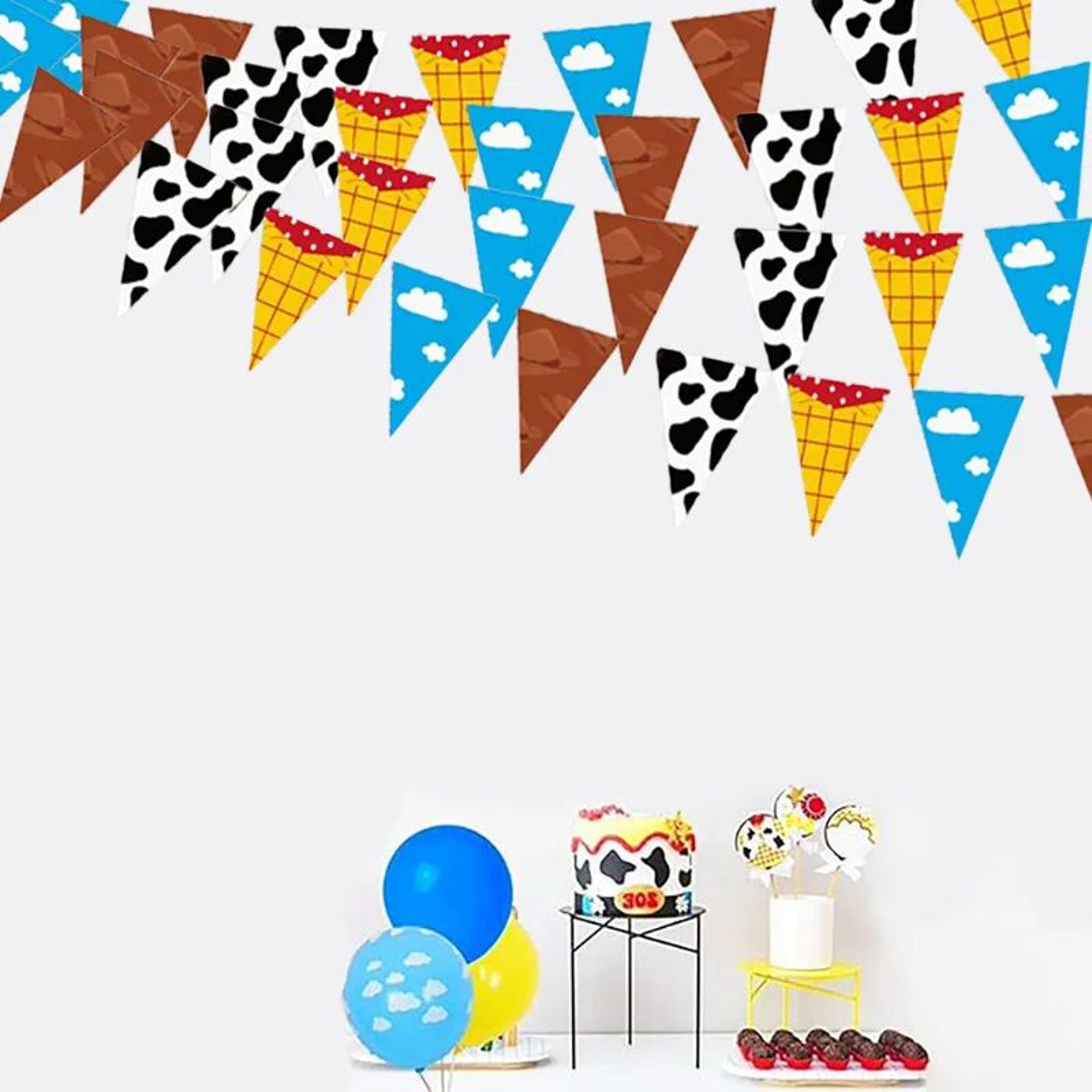 Cow Sky Cloud Party Banner Garland 1