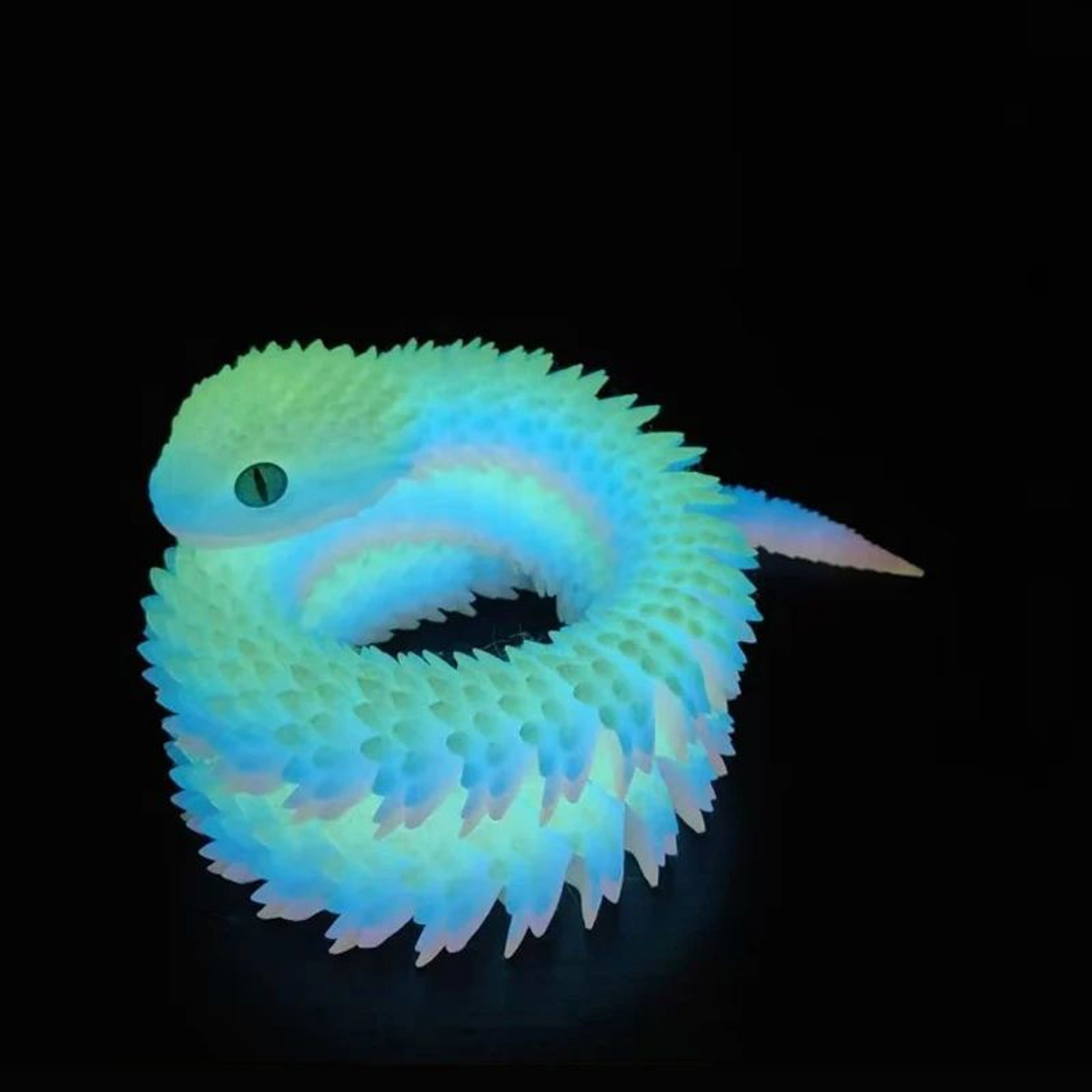 Luminous 3D Articulated Snake Figure 1