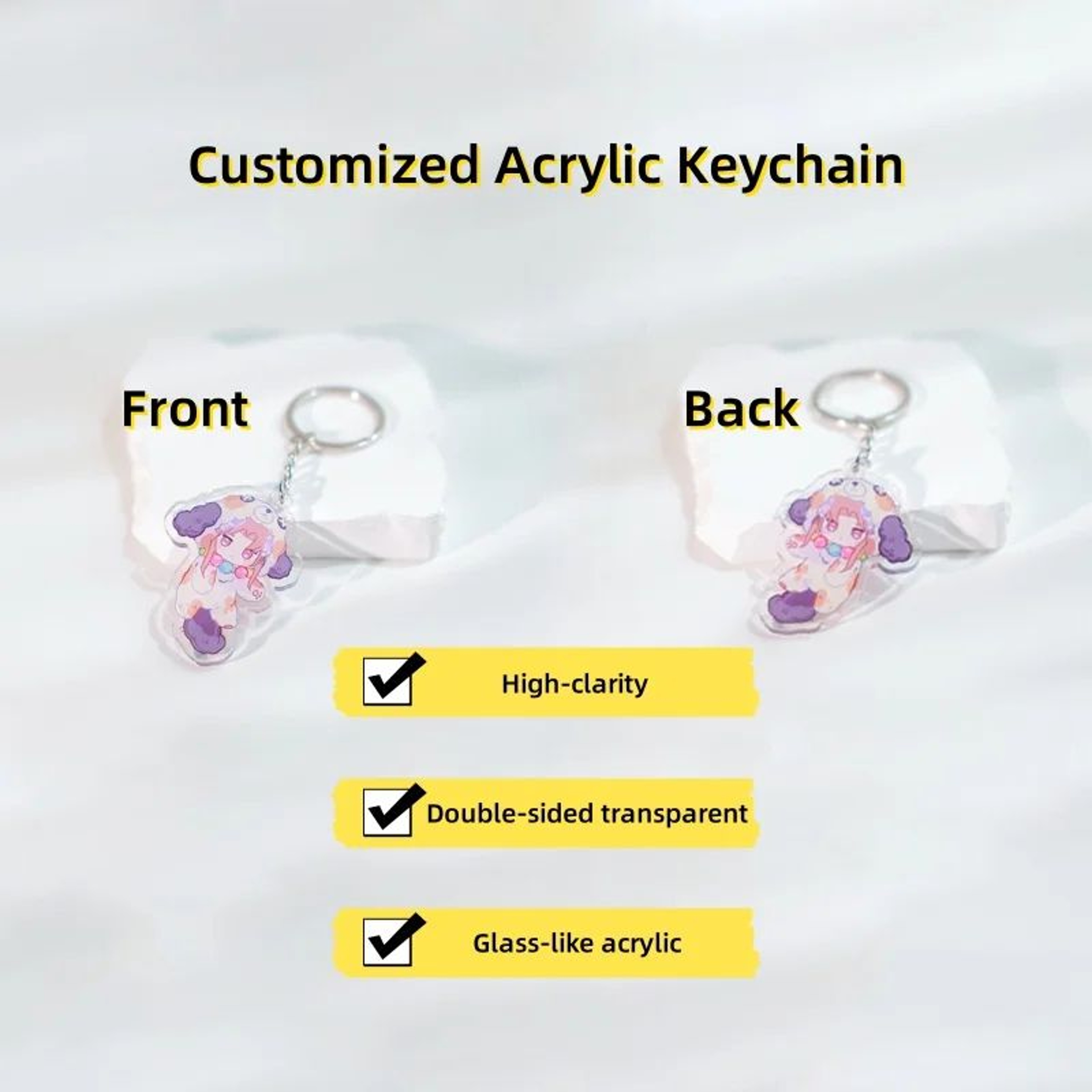 Custom Anime Acrylic Character Keychain 1