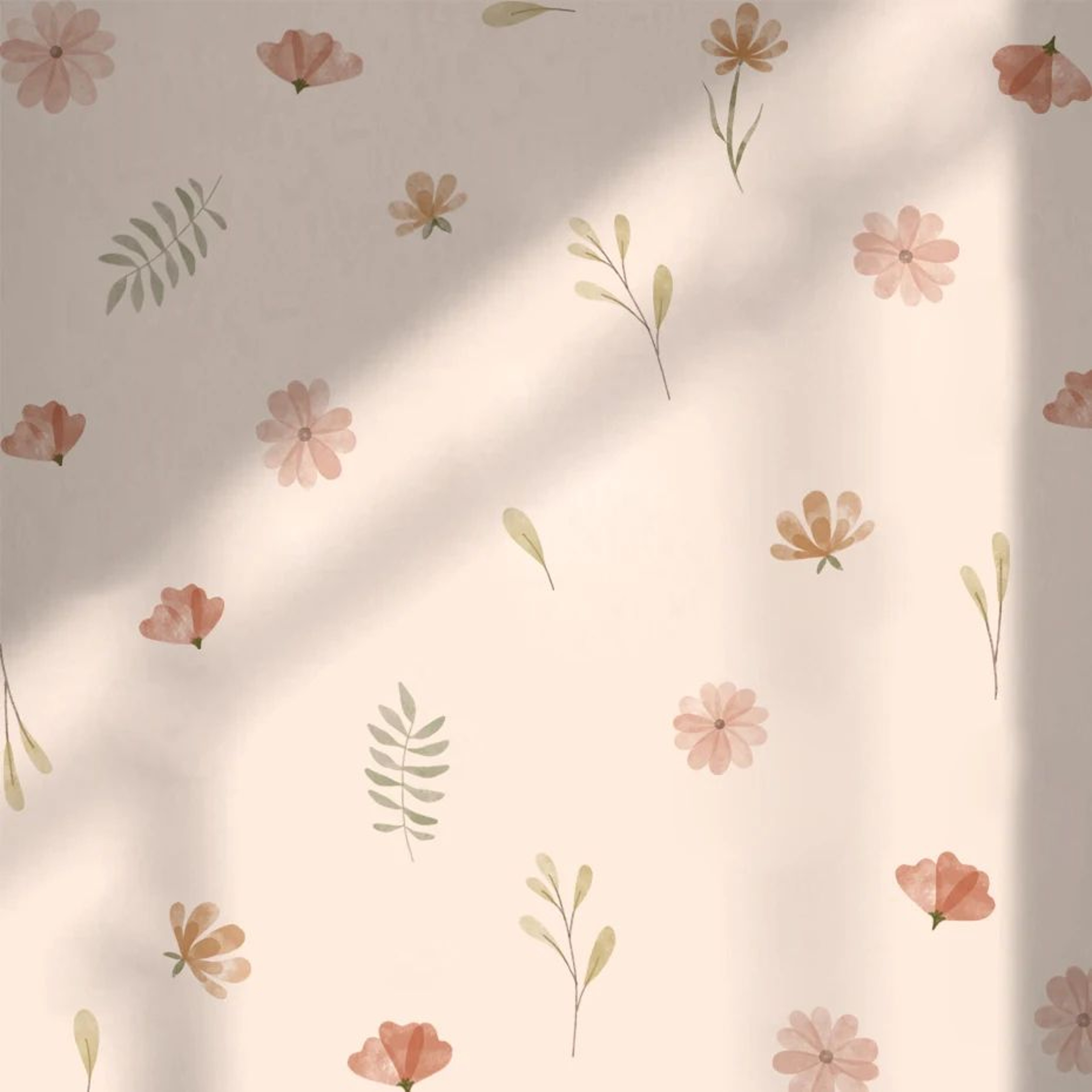 Boho Watercolor Floral Wall Decals 0