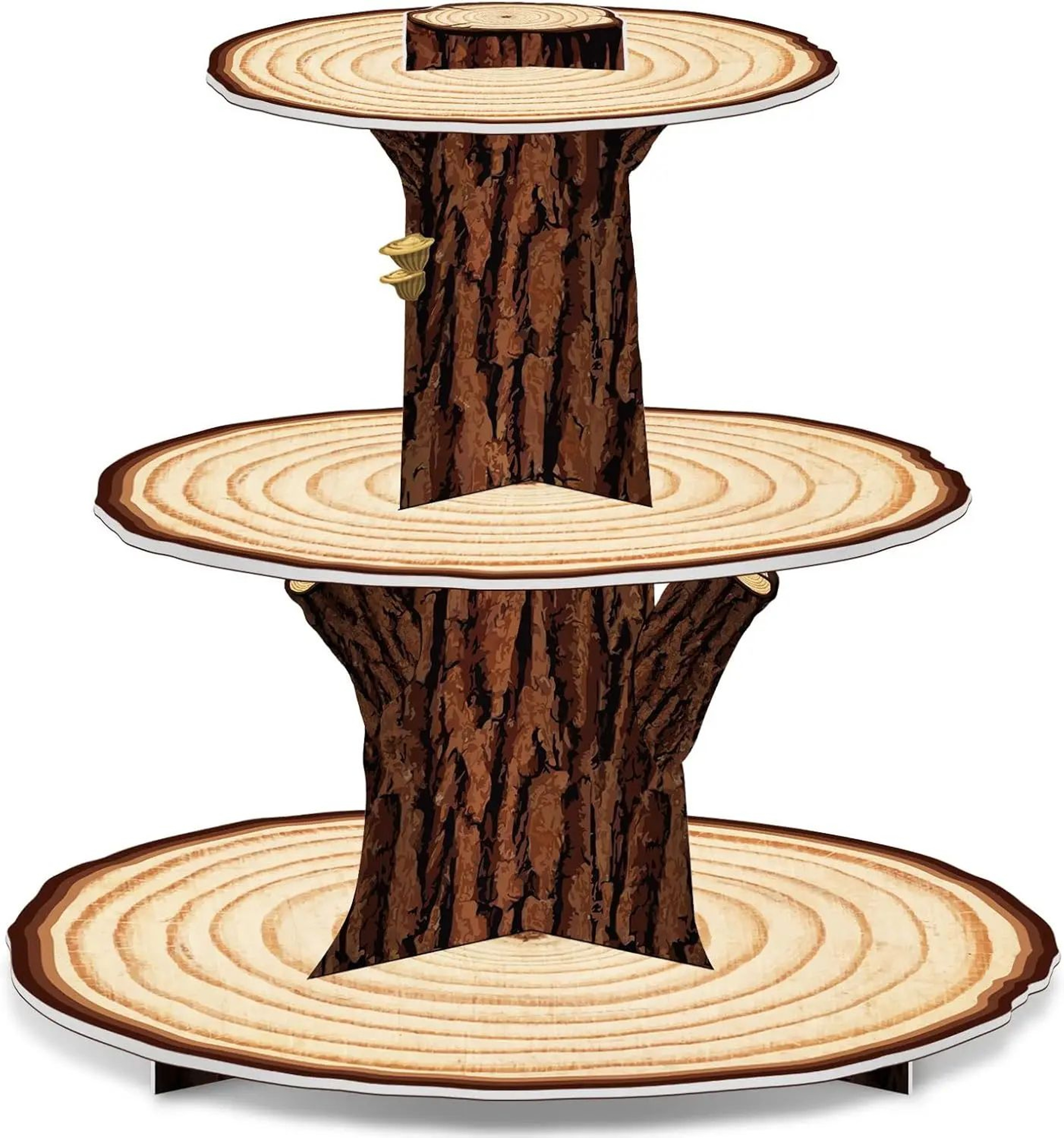 Rustic Wooden Three Tier Cupcake Stand 6