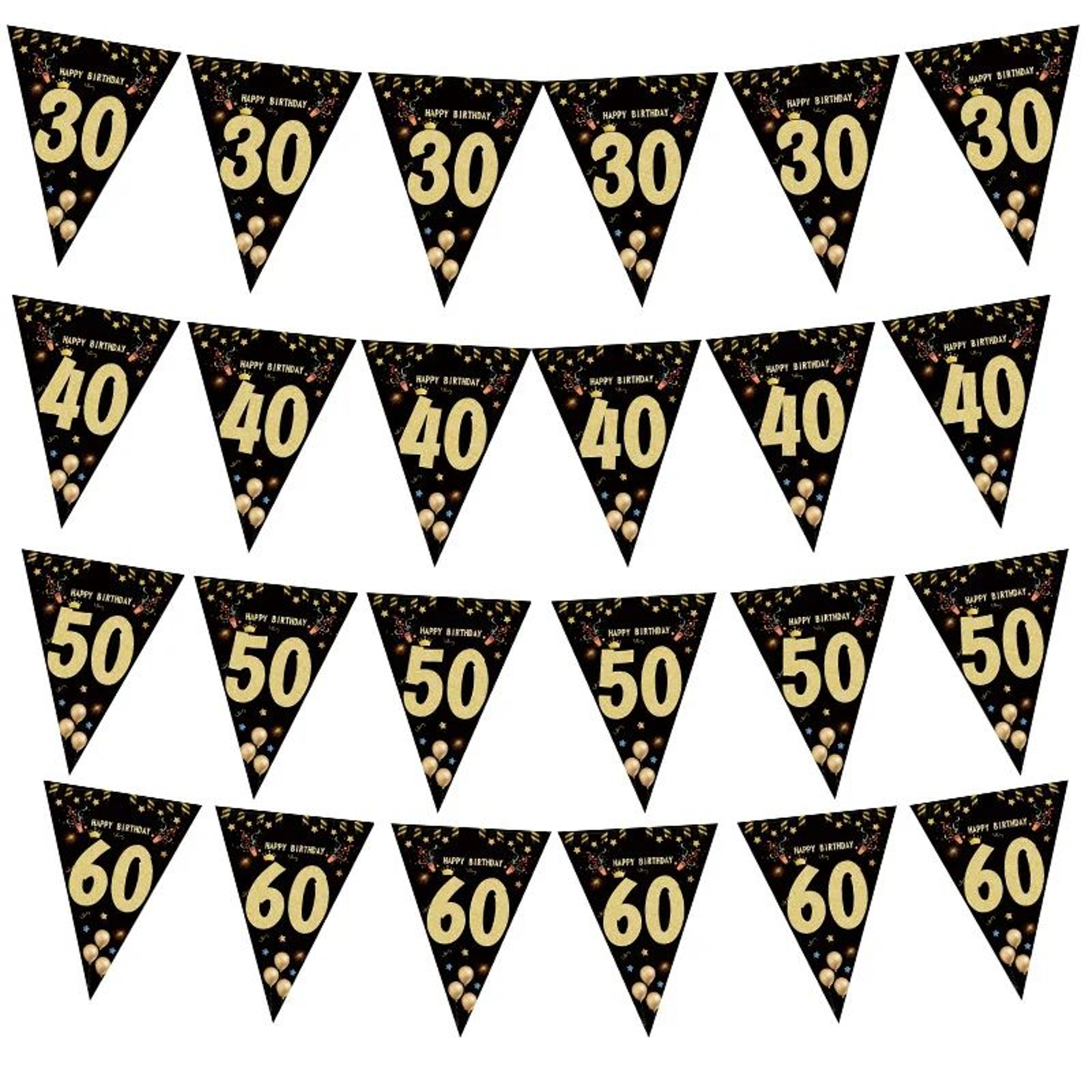 Milestone Birthday Number Balloon Banner Set 1