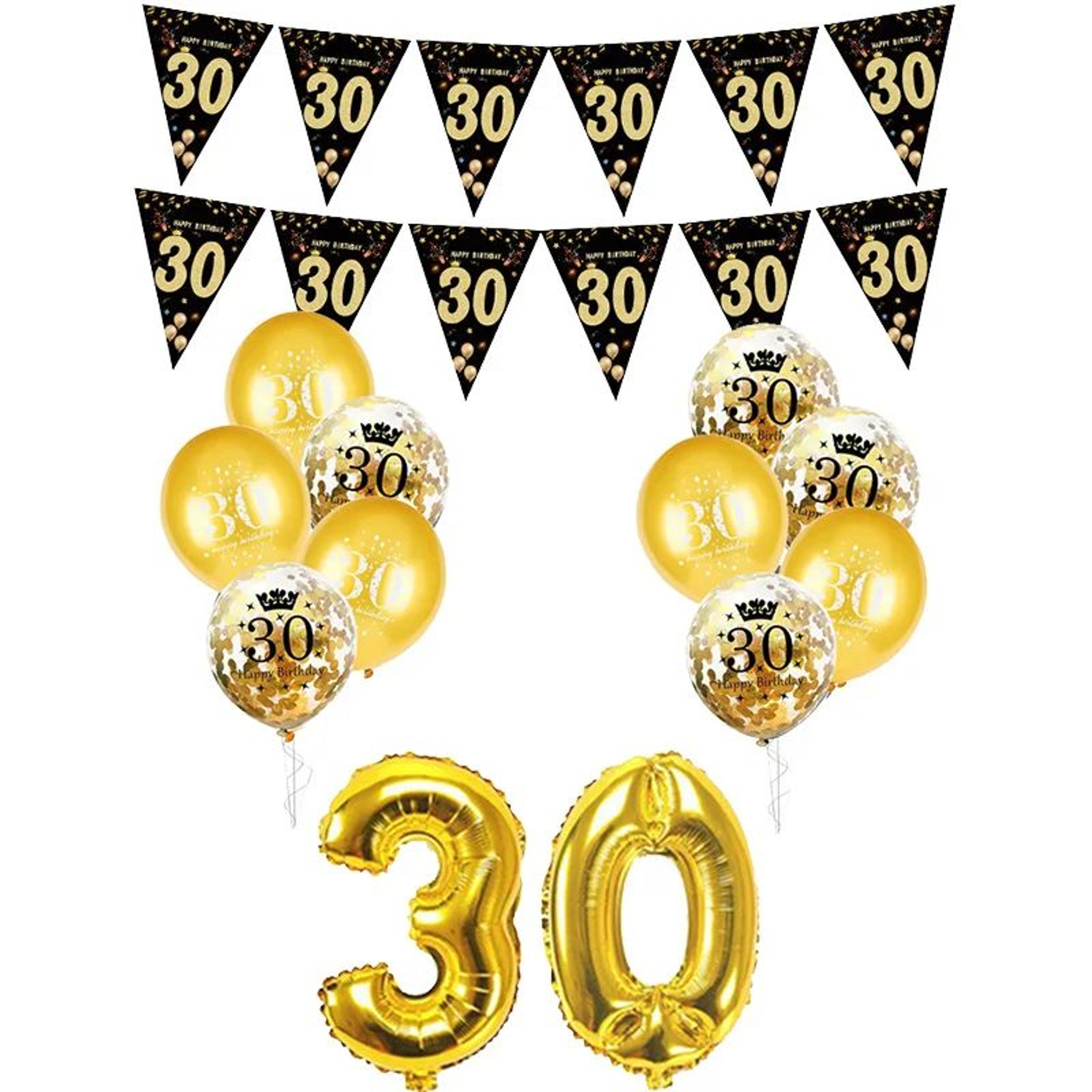Milestone Birthday Number Balloon Banner Set 2