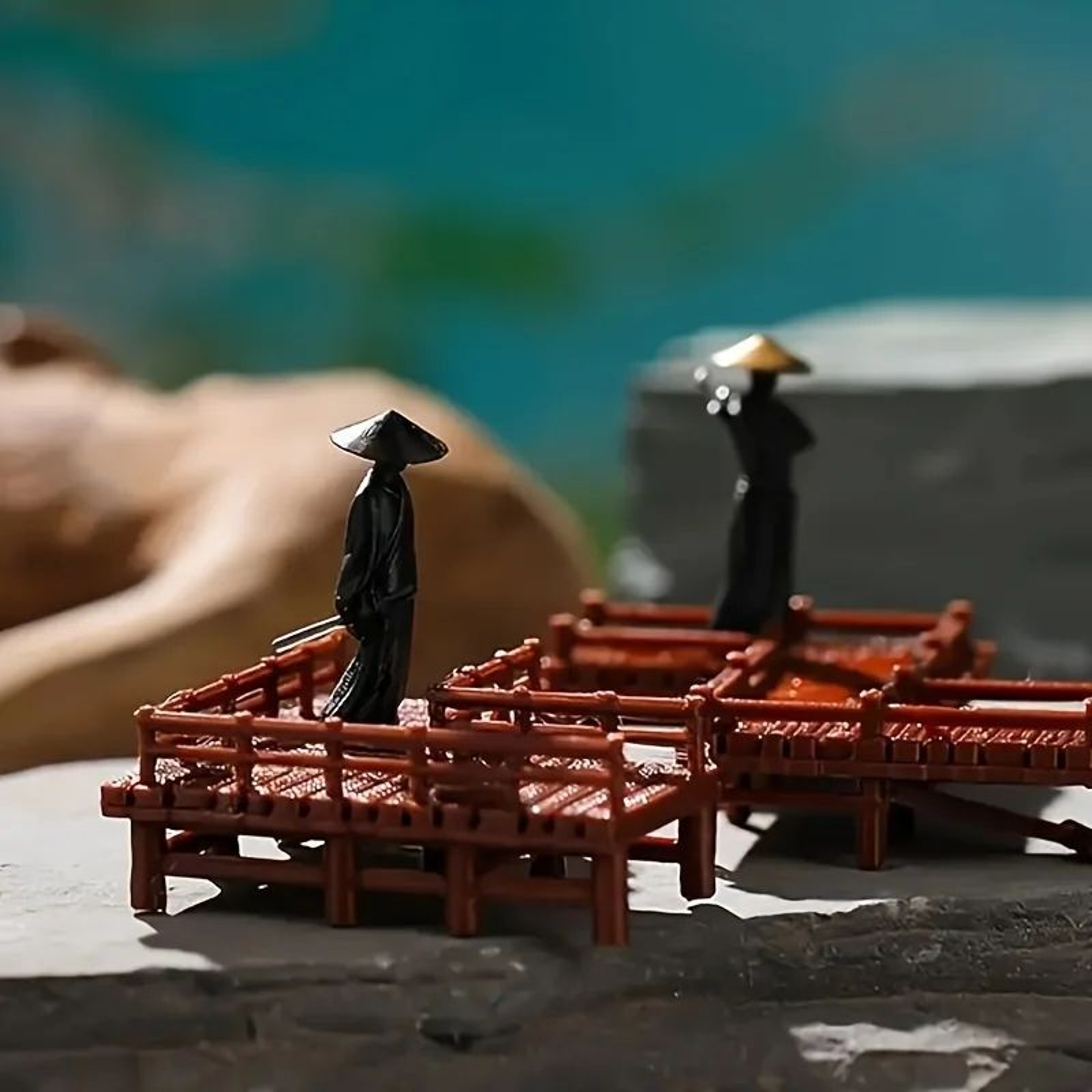 Mini Ninja Samurai Warrior Resin Figures Set 5