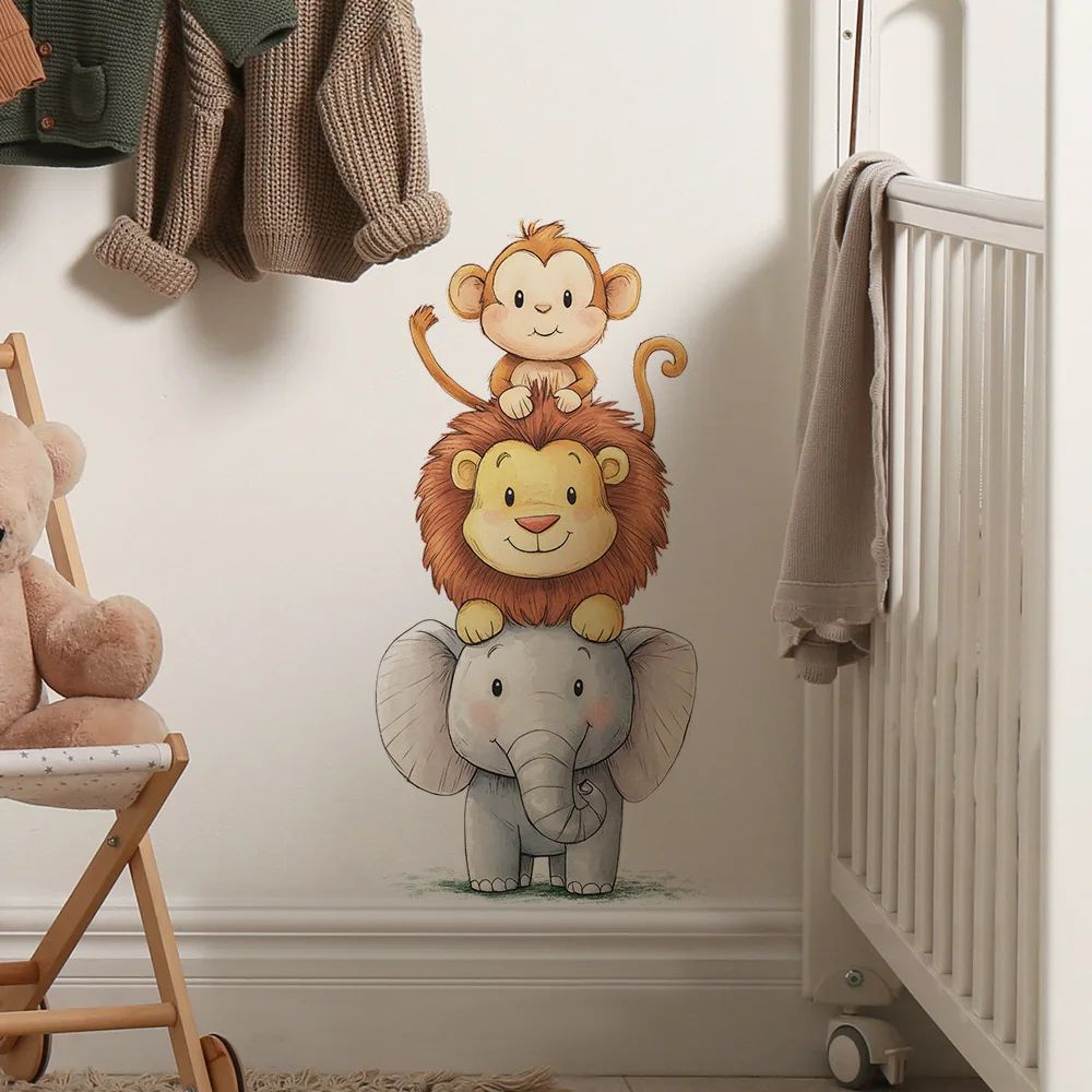 Cute Forest Animal Nursery Wall Stickers 0