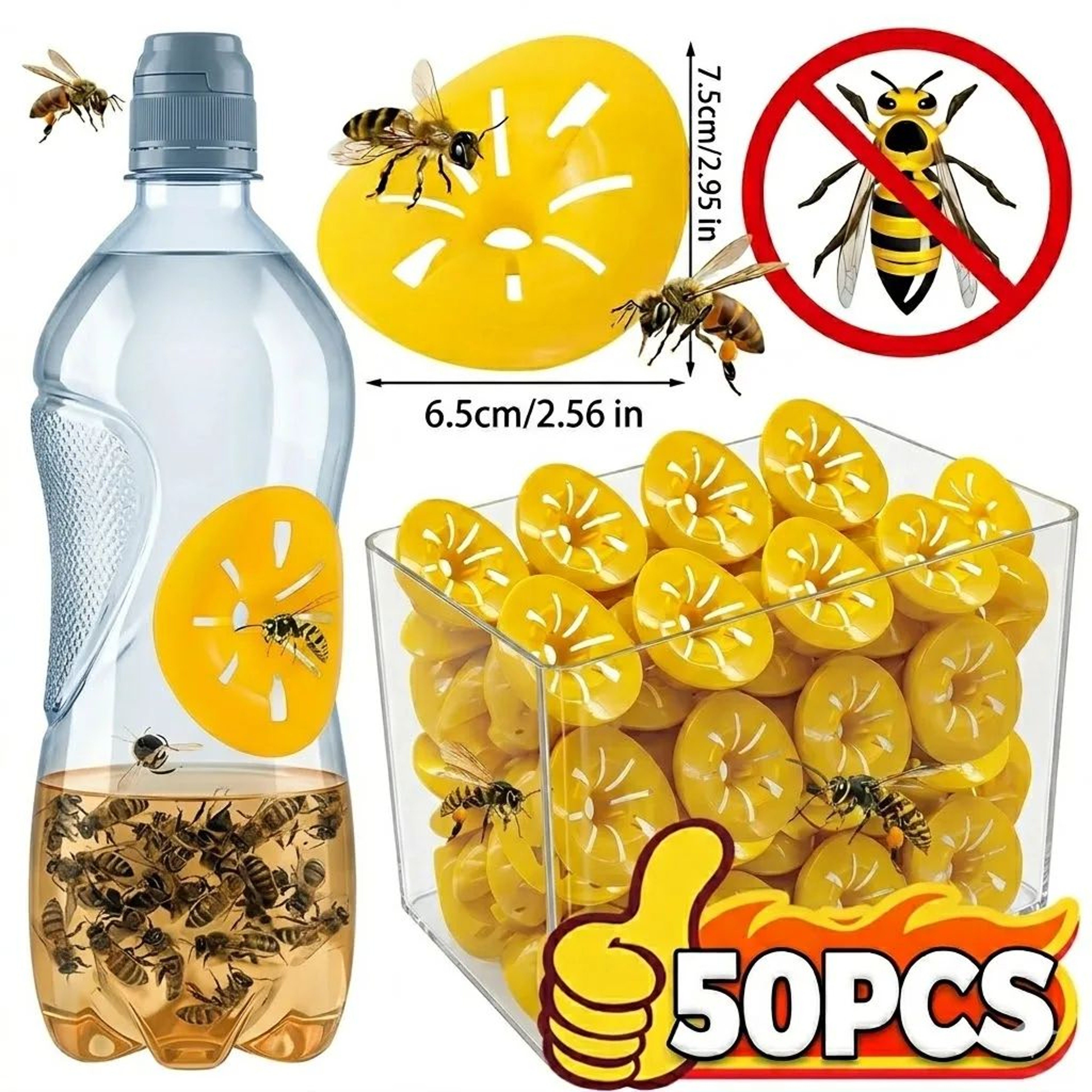 Reusable Wasp Trap Funnel Bottle Catchers 0