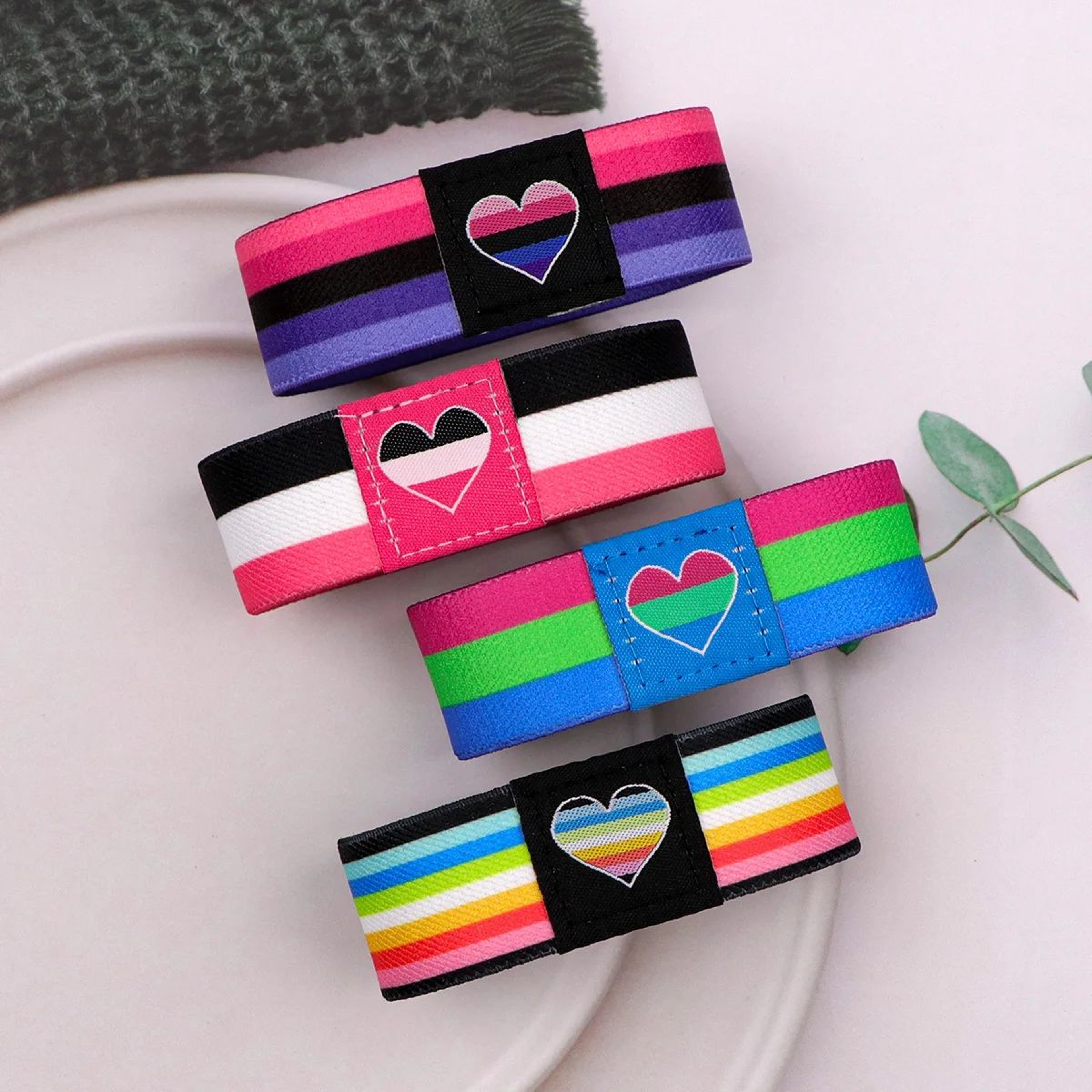 Rainbow Pride Elastic Wristband Bracelet 4