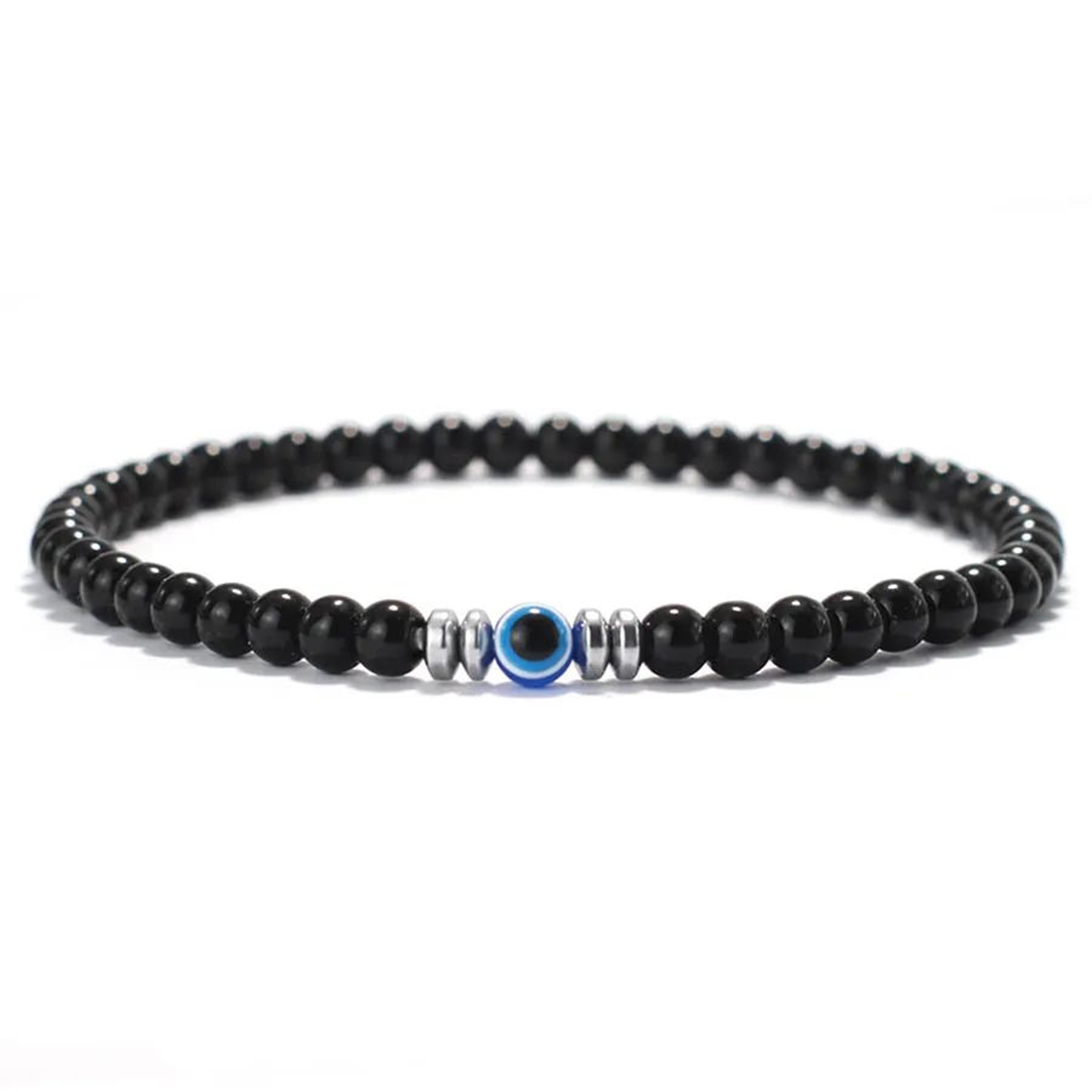 Natural Stone Evil Eye Beaded Bracelet 9