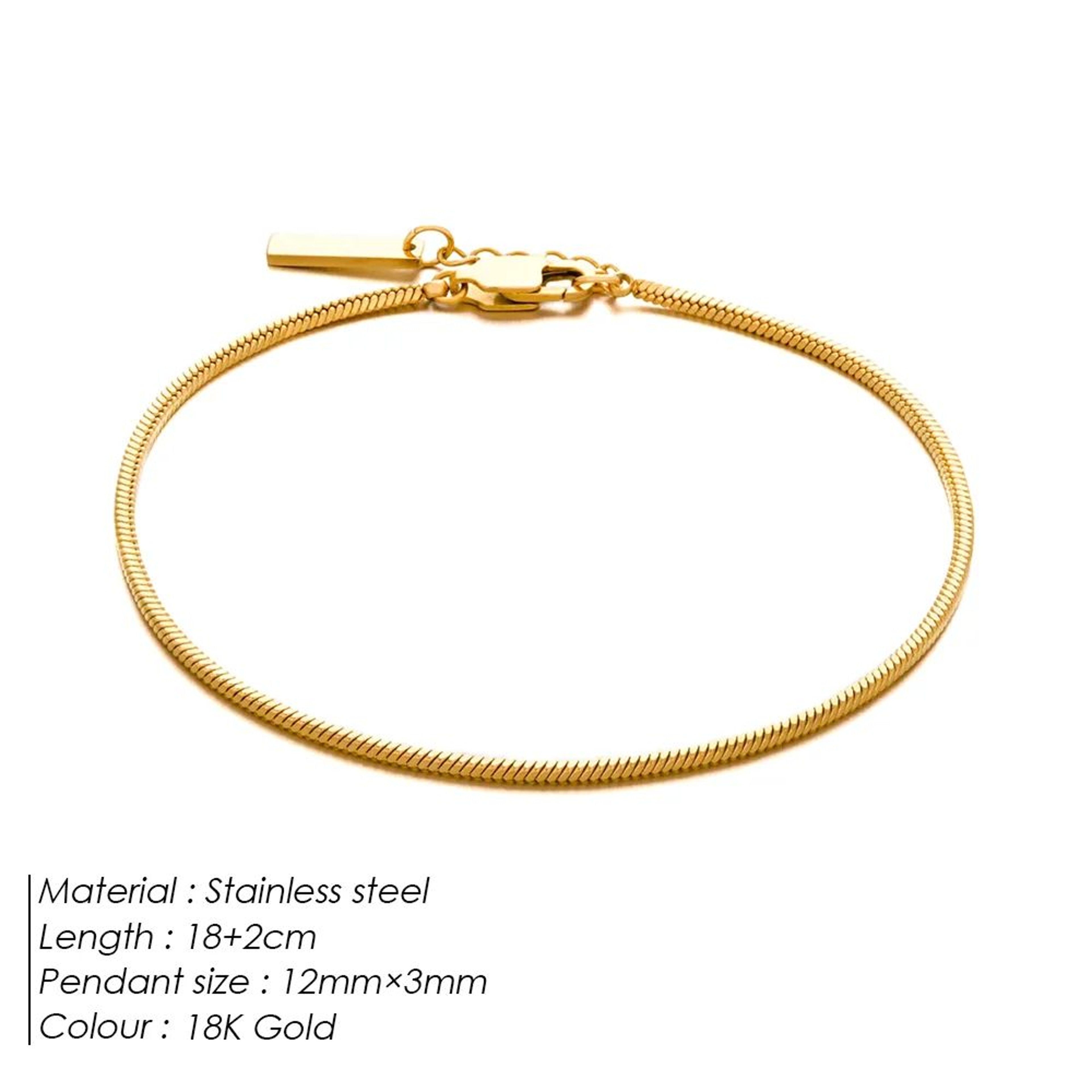 EManco 15mm Titanium Steel Square Chain Bracelet 9