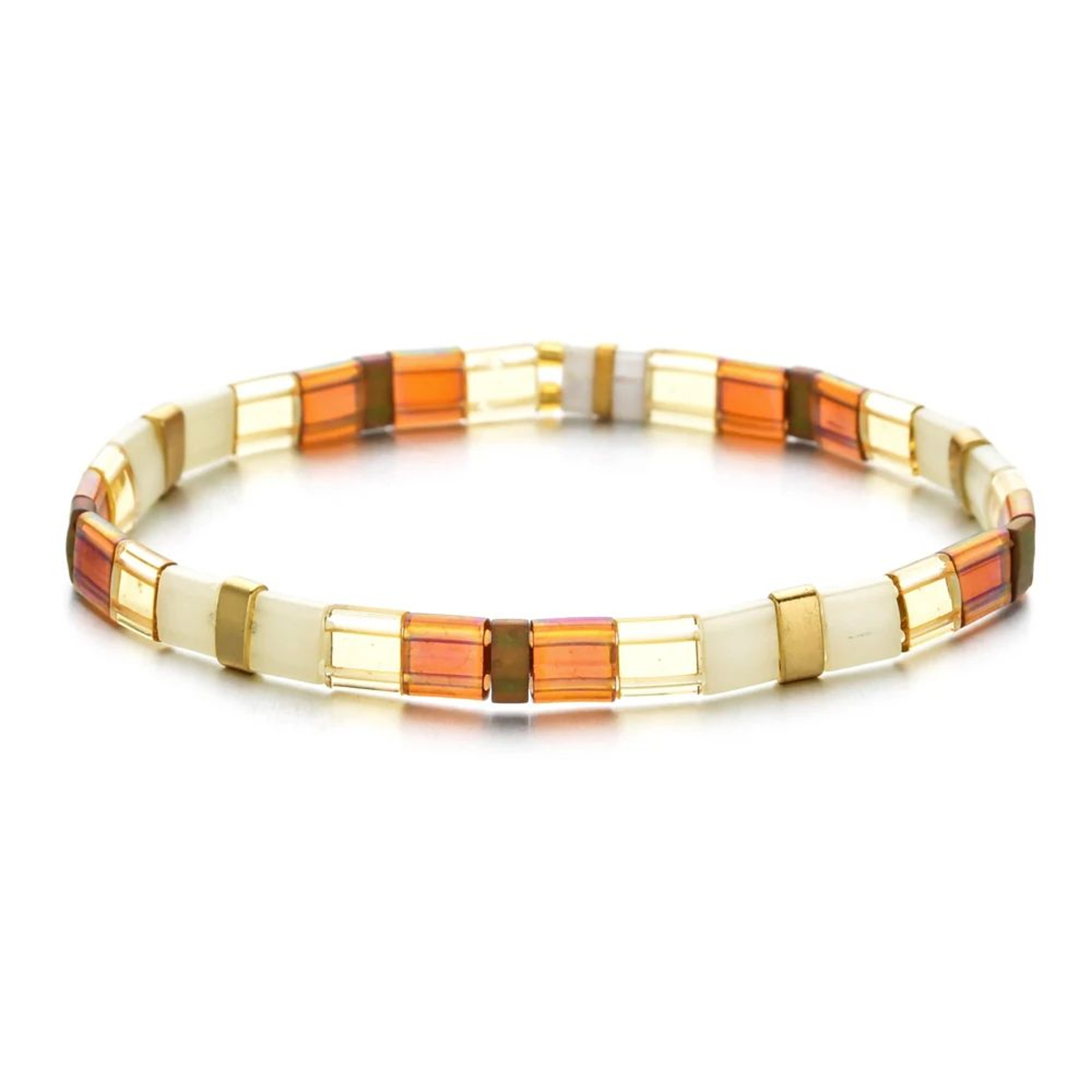 ZMZY Colorful Tila Beaded Elastic Bracelet 12