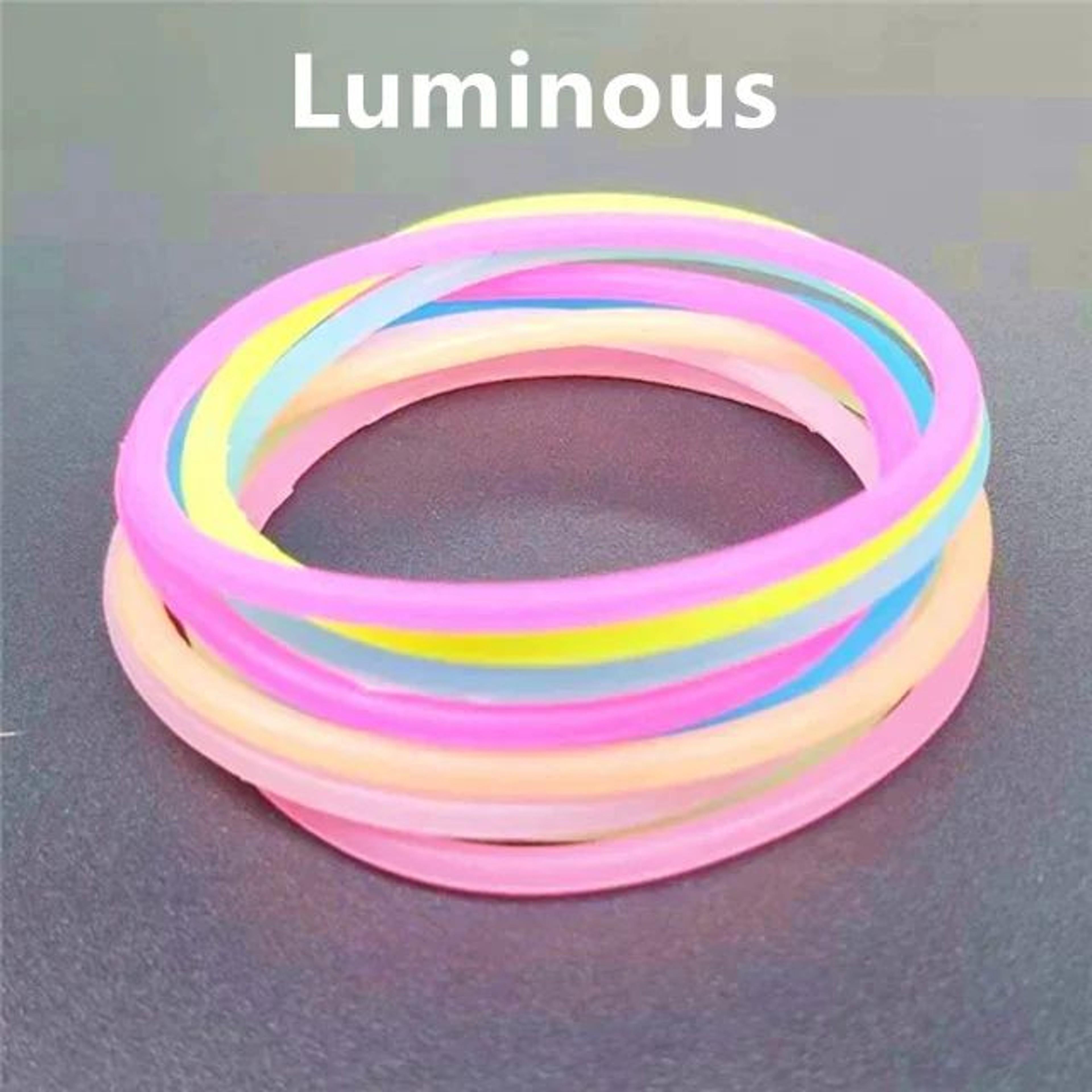 Candy Color Glow In The Dark Silicone Wristbands 7