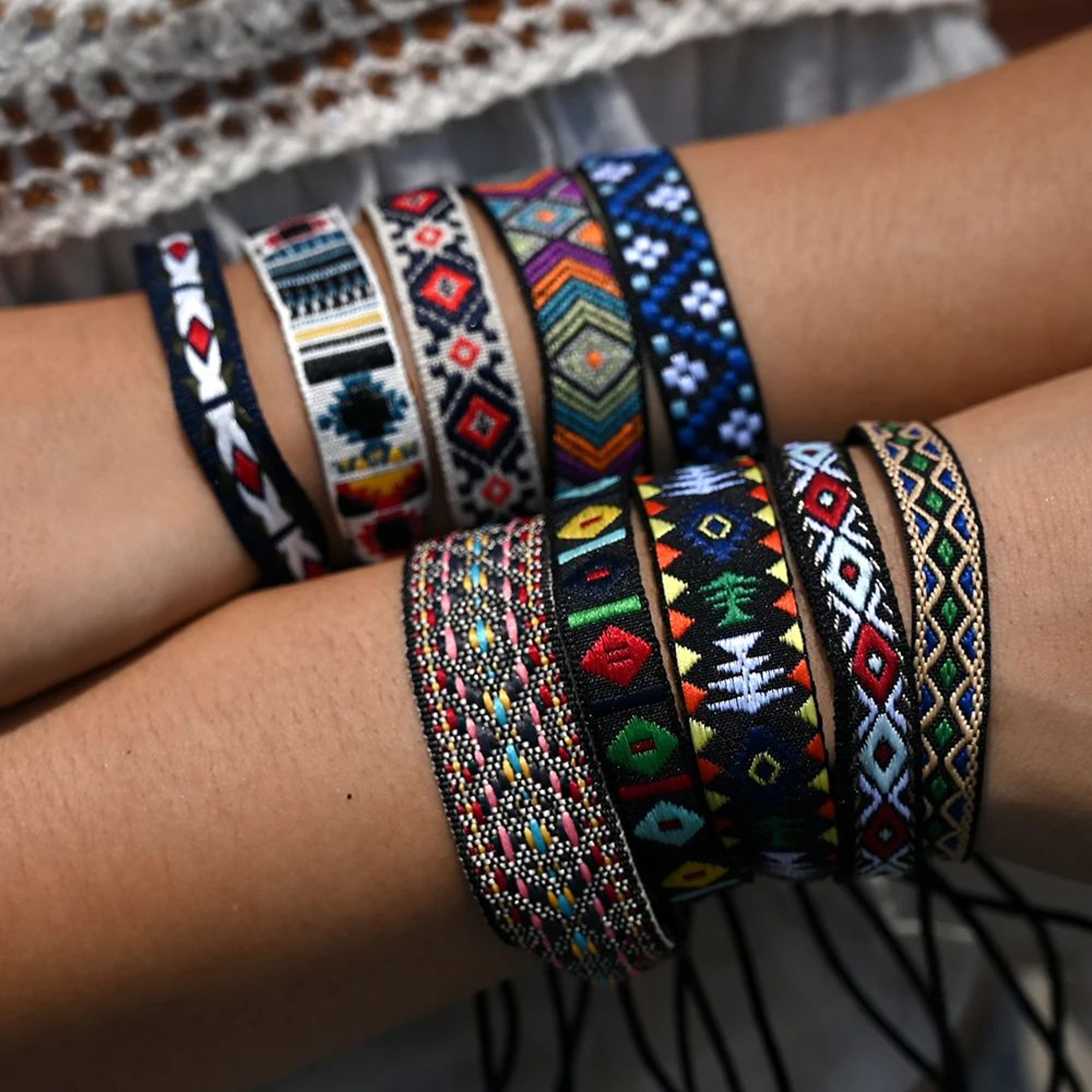 Nepal Boho Handmade Rope Charm Bracelet Set 3