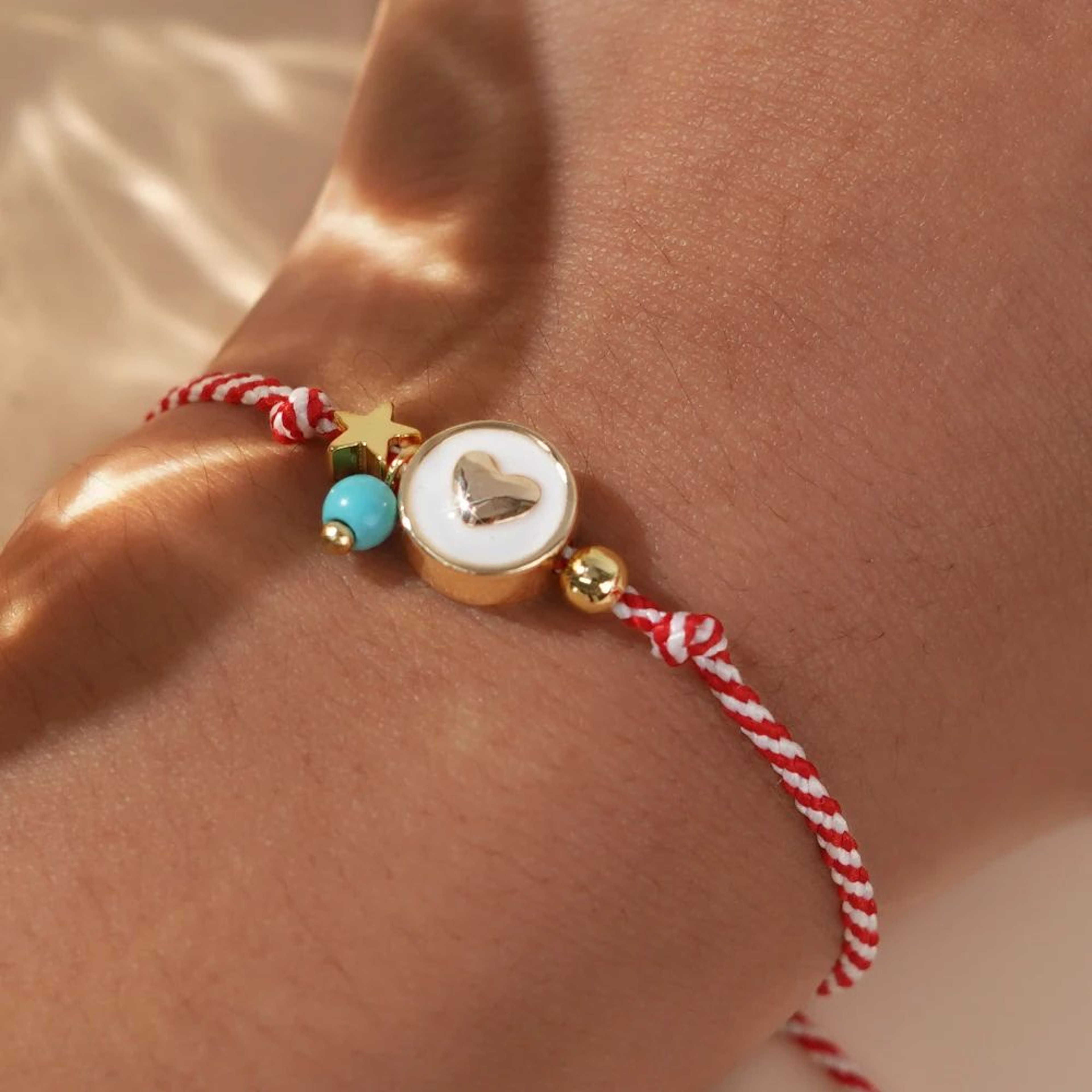 Martis Heart Star Turquoise Beaded Bracelet 2
