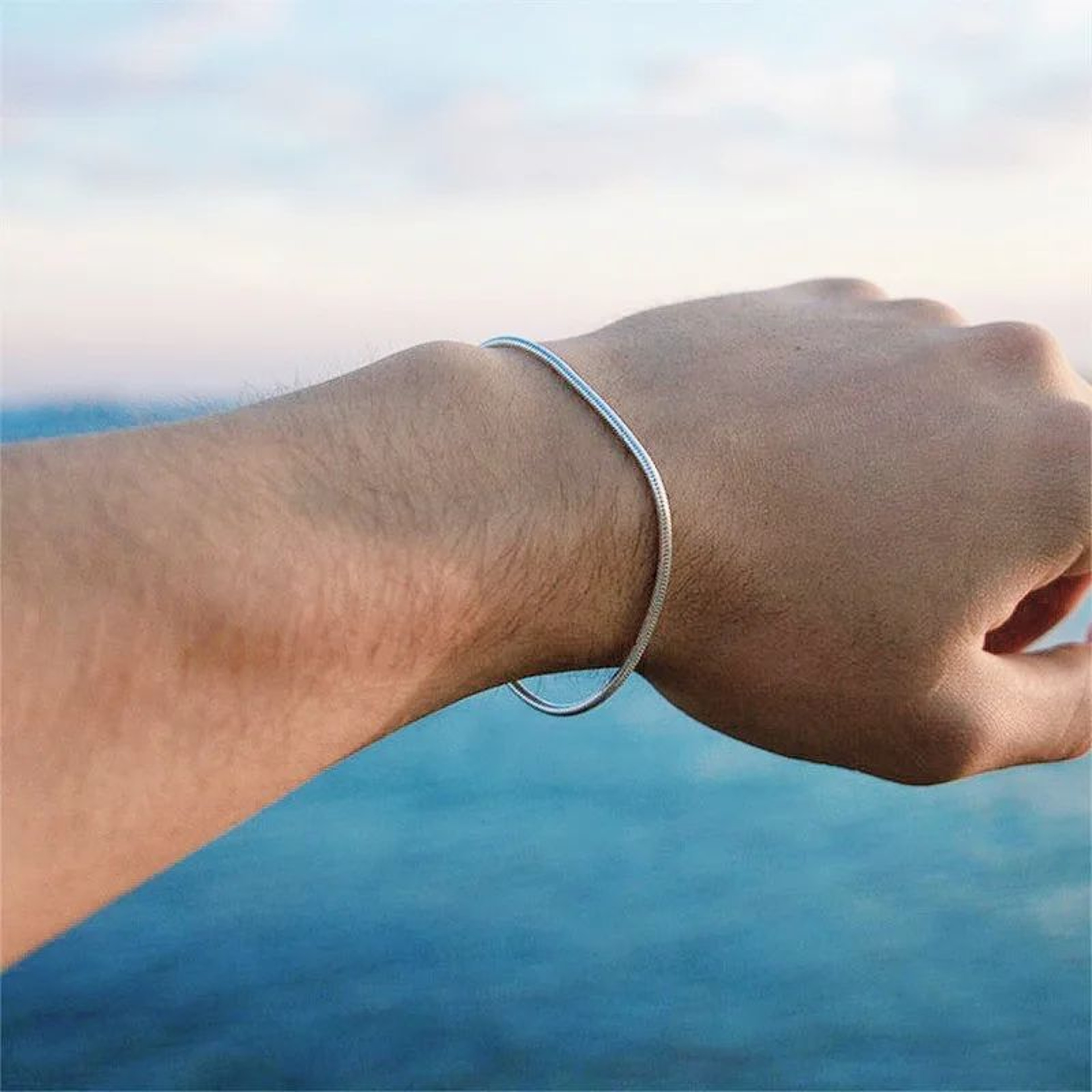 Retro Square Snake Chain Bracelet 2