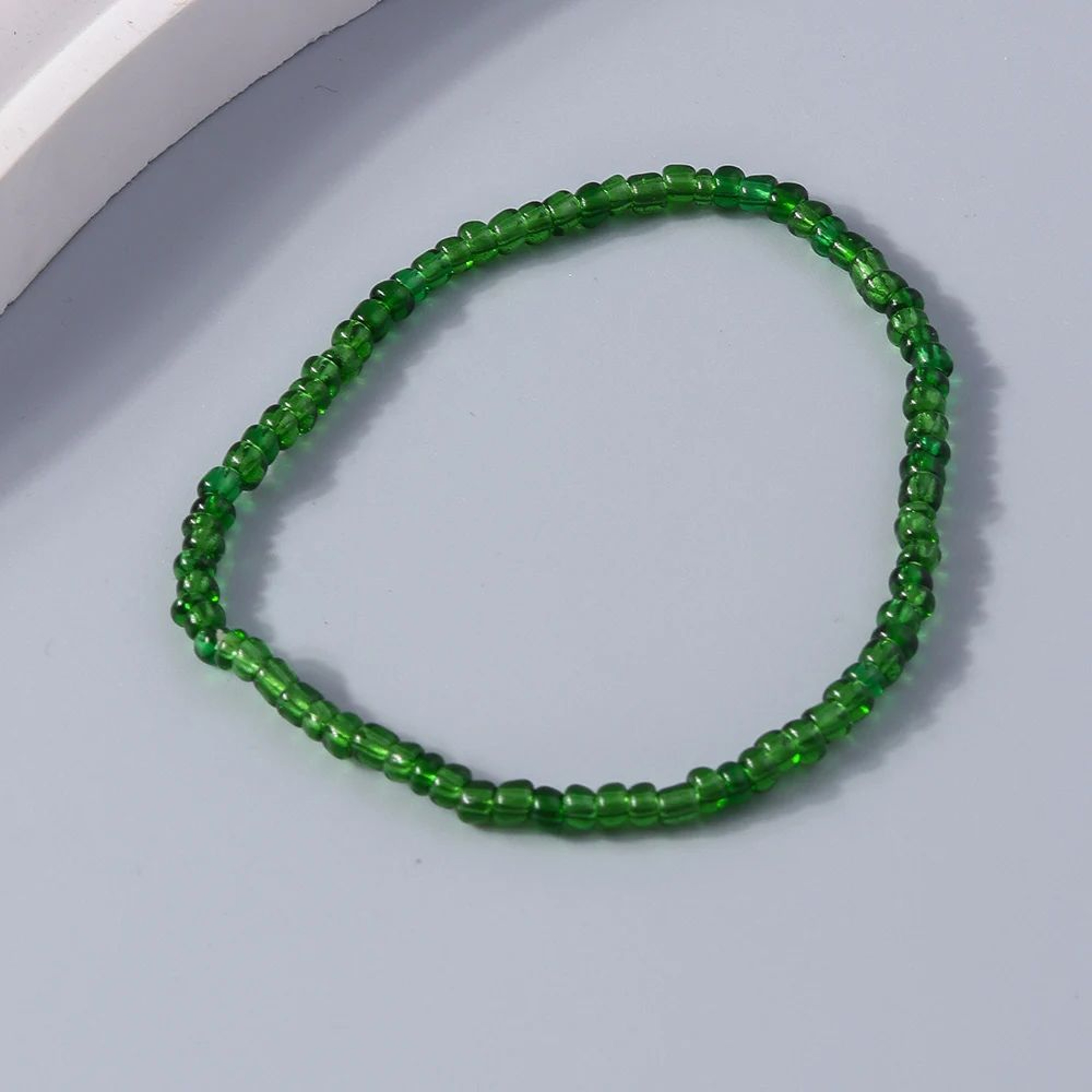 Colorful Seed Bead Flower Charm Bracelet 18