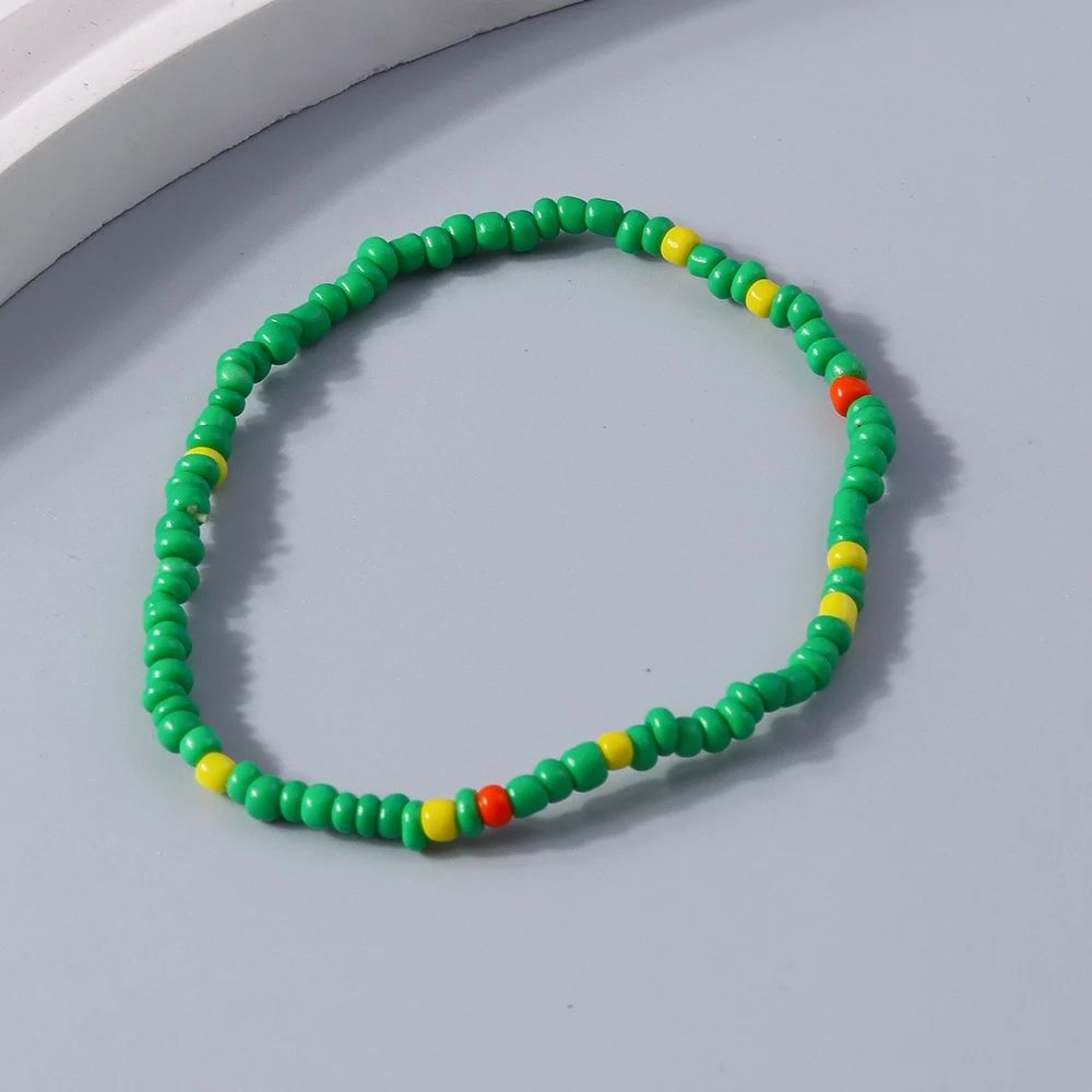 Colorful Seed Bead Flower Charm Bracelet 11