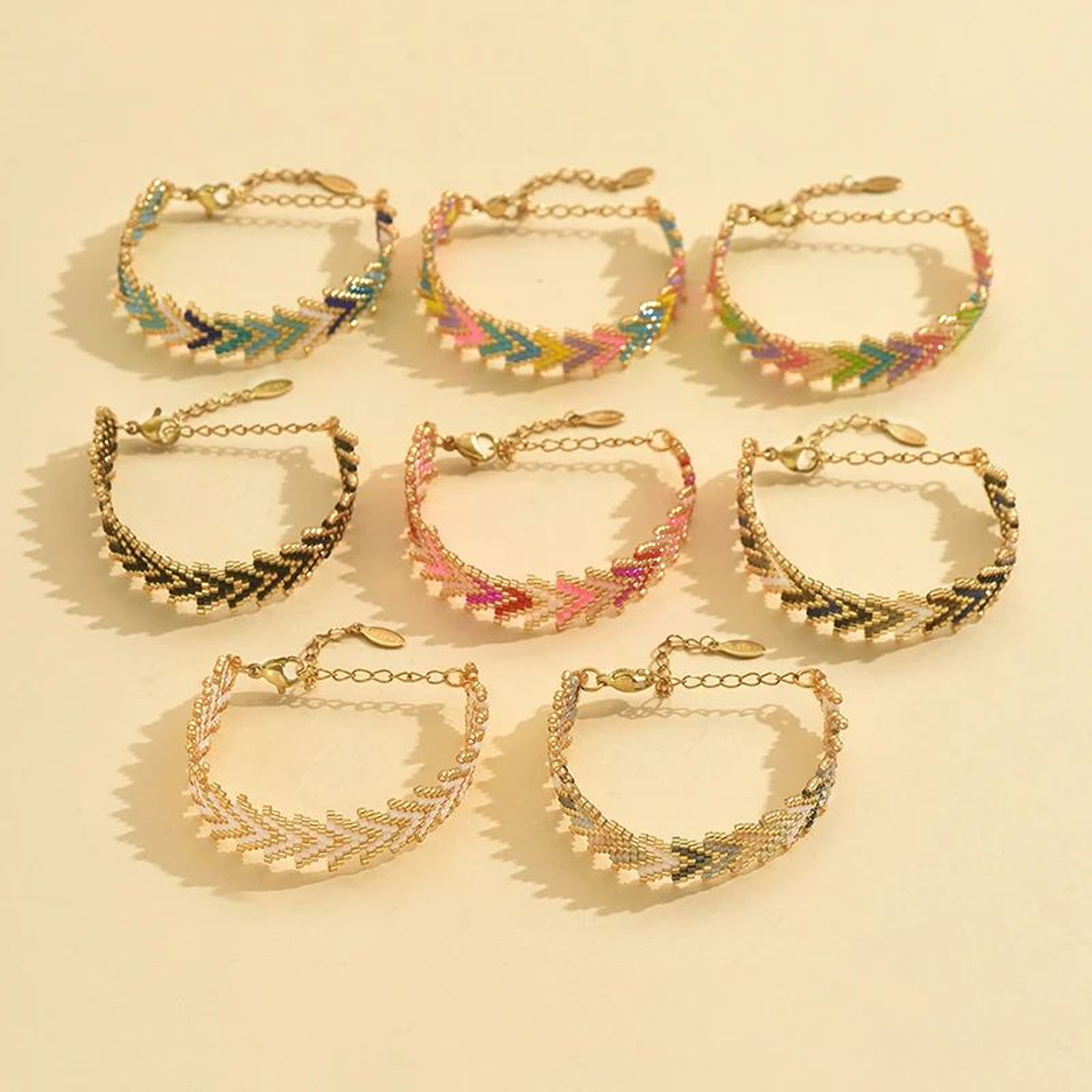 Colorful Miyuki Beaded Chain Bracelet 4