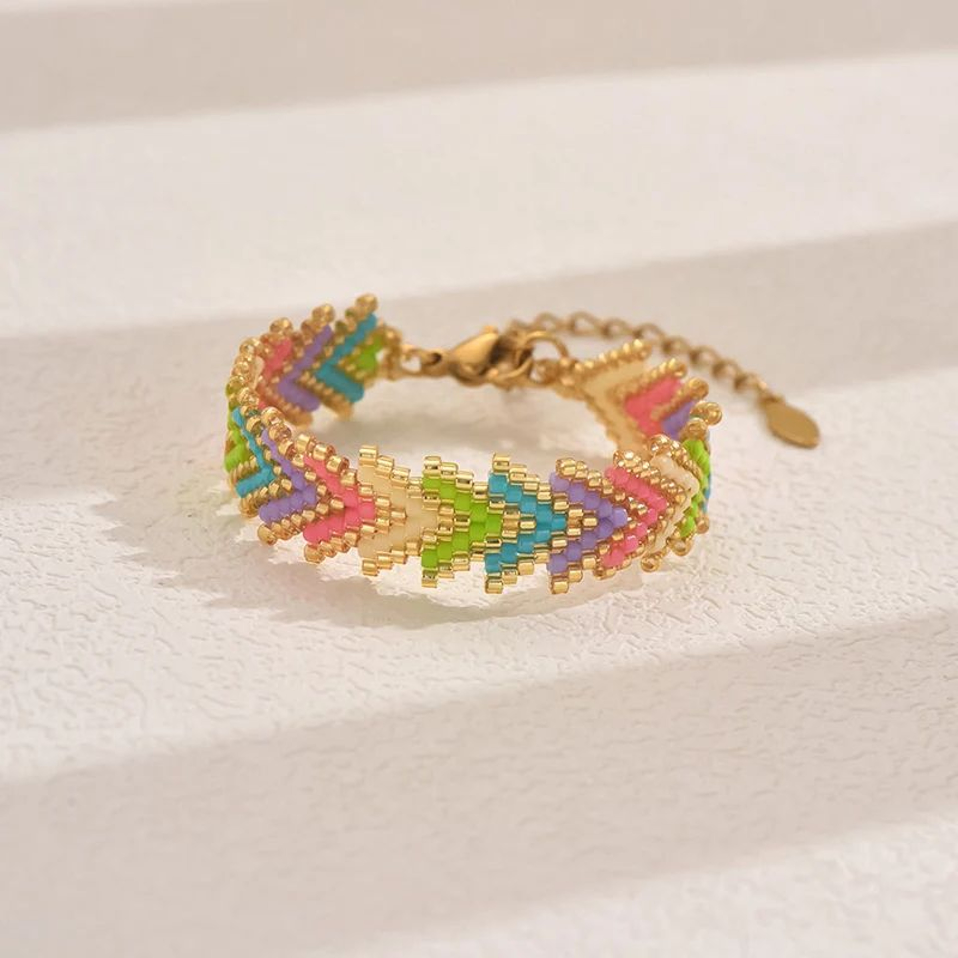 Colorful Miyuki Beaded Chain Bracelet 7