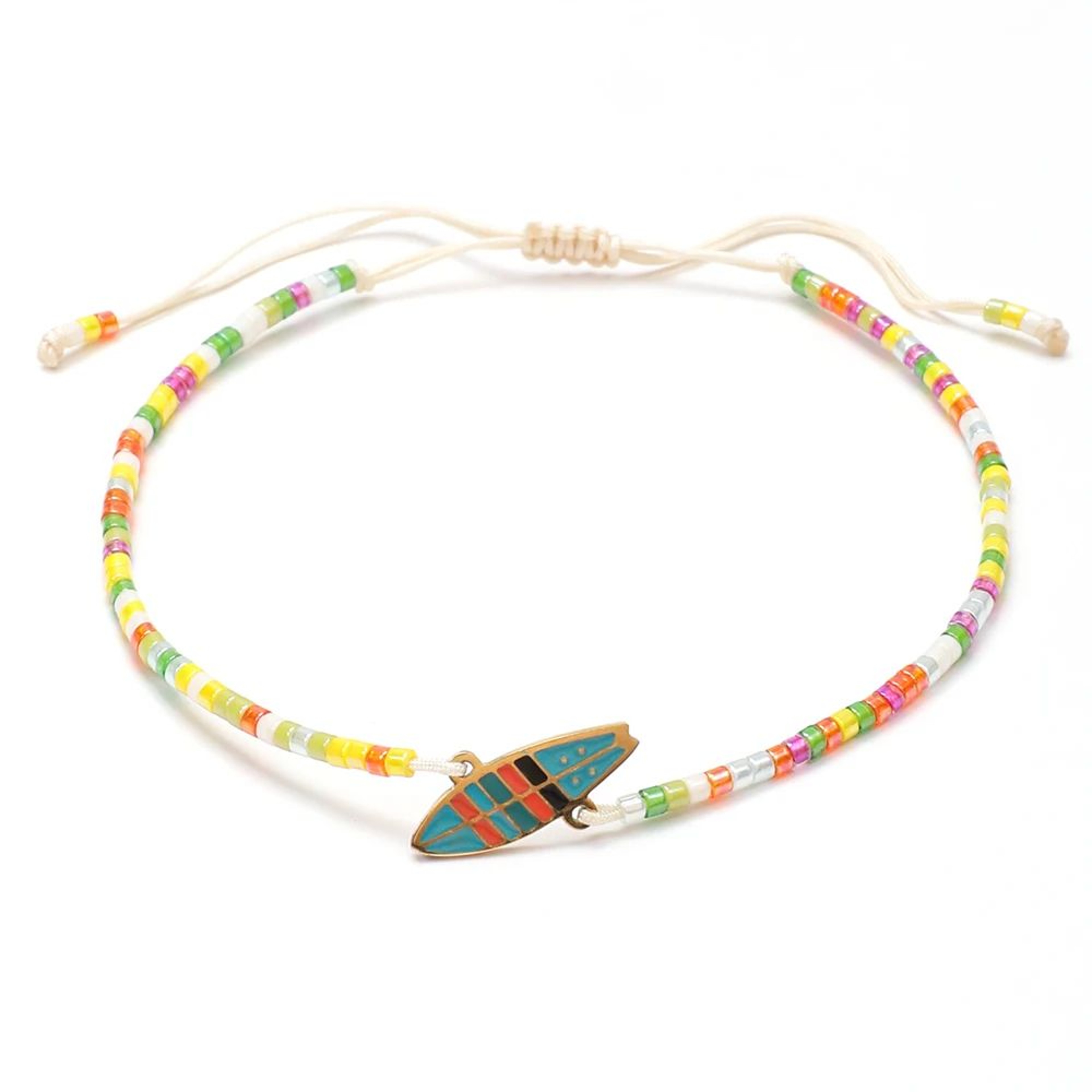 Miyuki Surfboard Charm Beach Bracelet 7