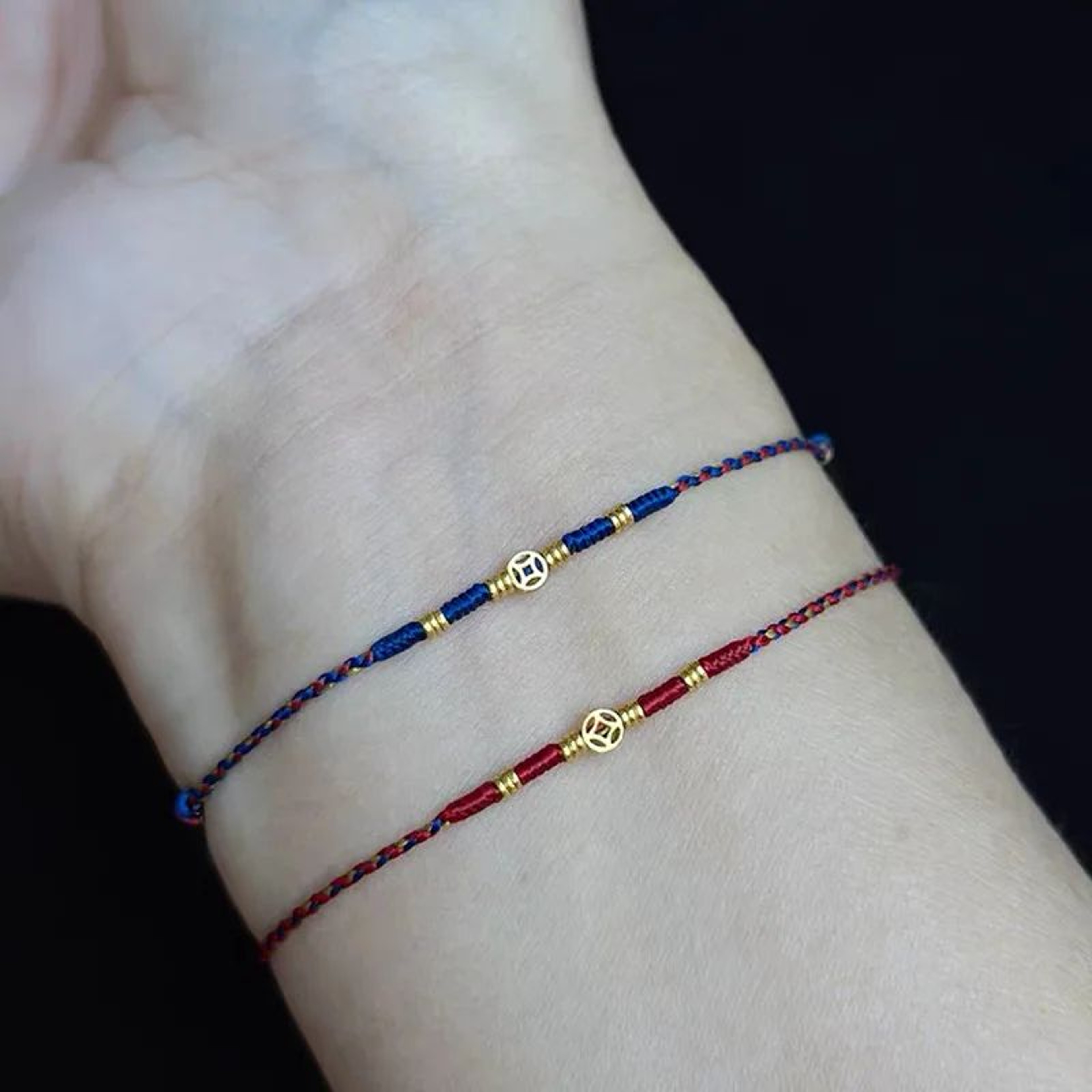 Ancient Coin Woven Lucky Bead Bracelet 2