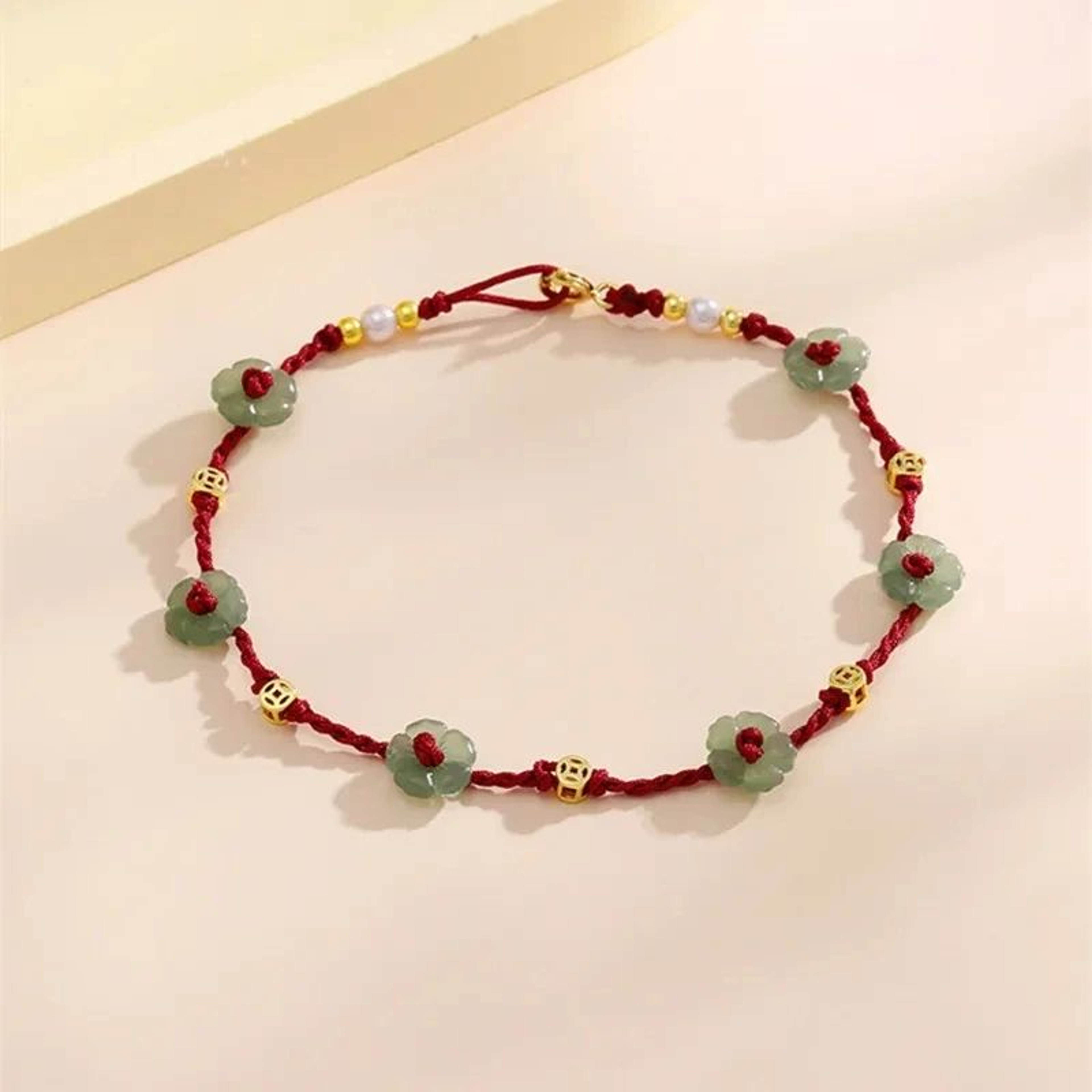 Ancient Coin Woven Lucky Bead Bracelet 16
