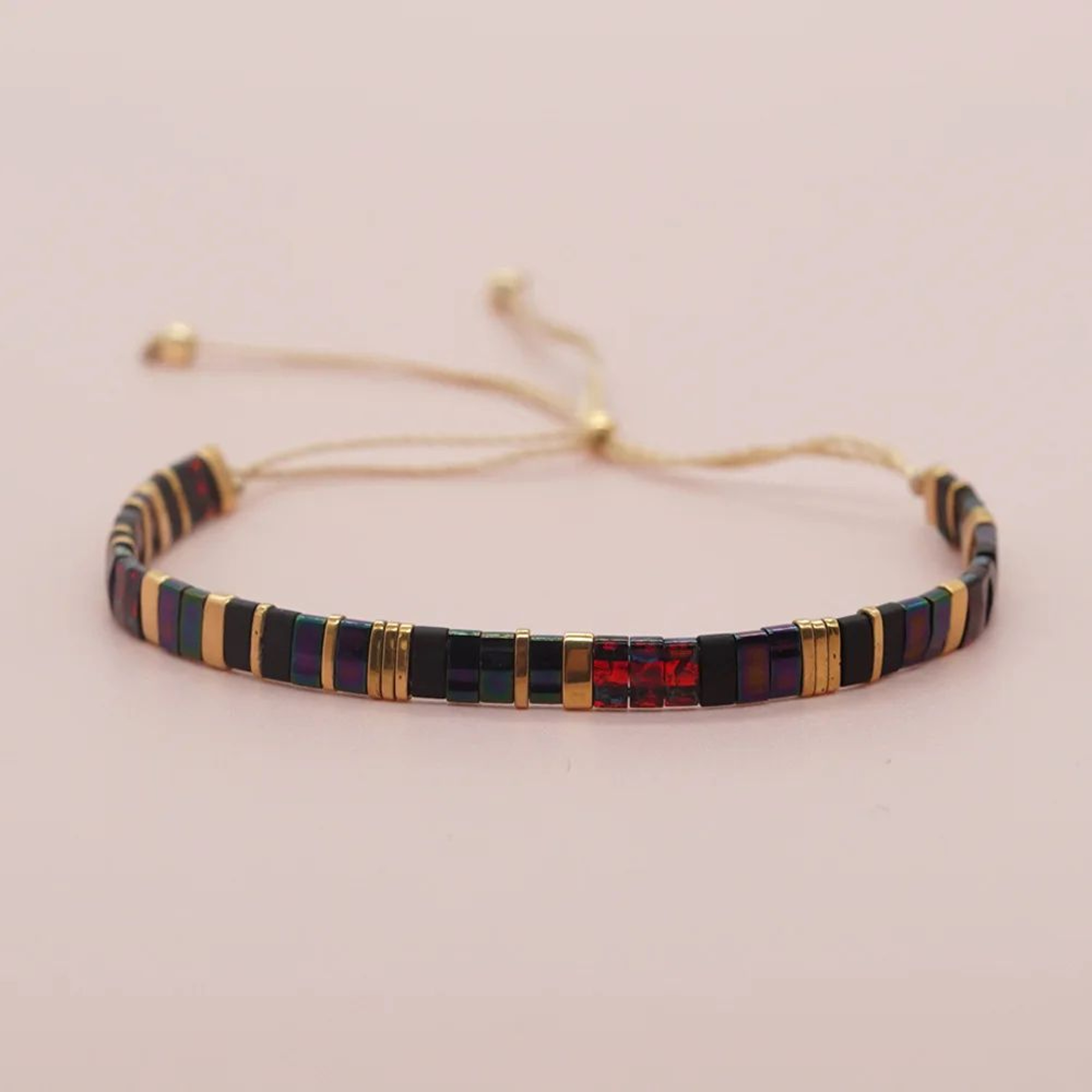 Colorful Tila Beaded Woven Bracelet 2