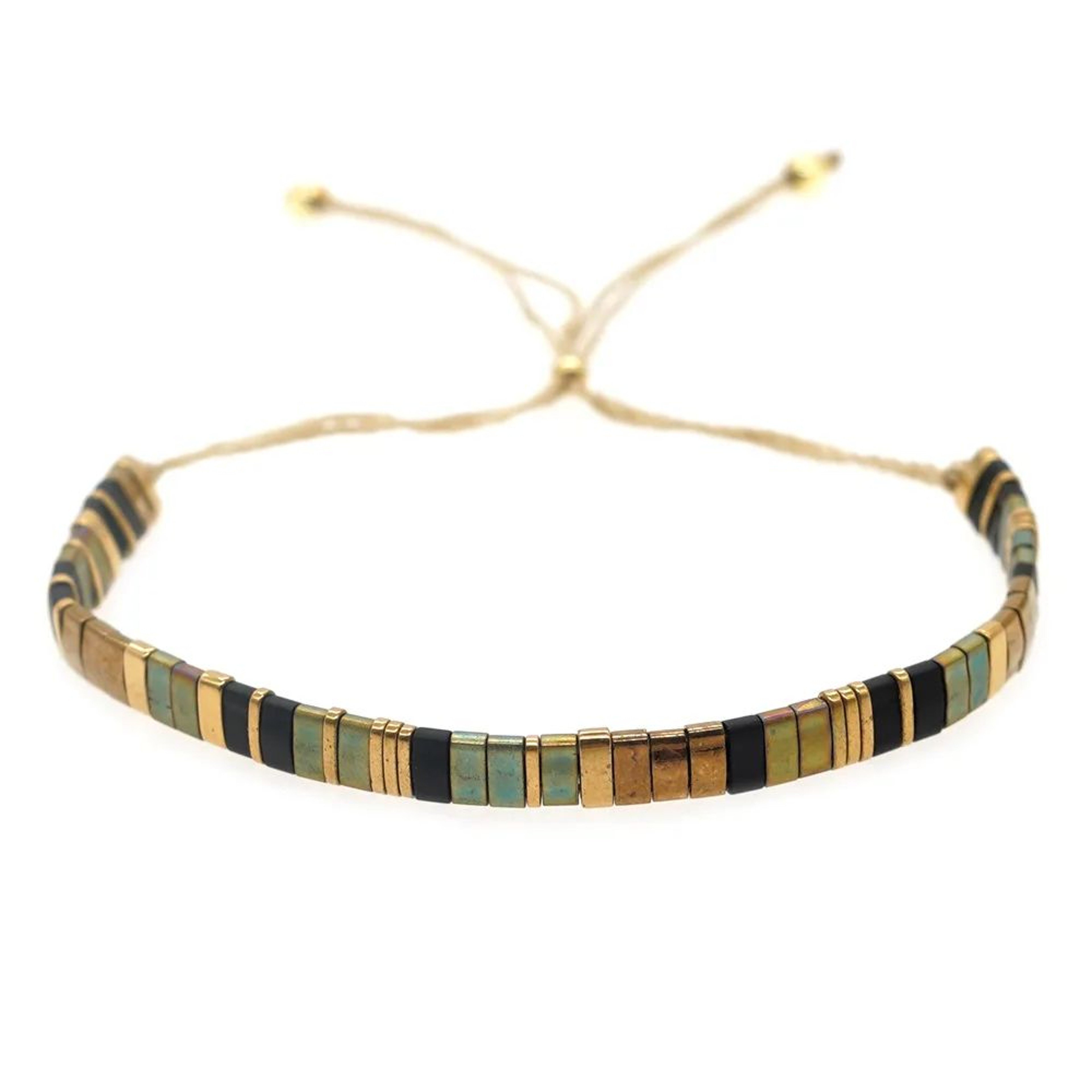 Colorful Tila Beaded Woven Bracelet 4